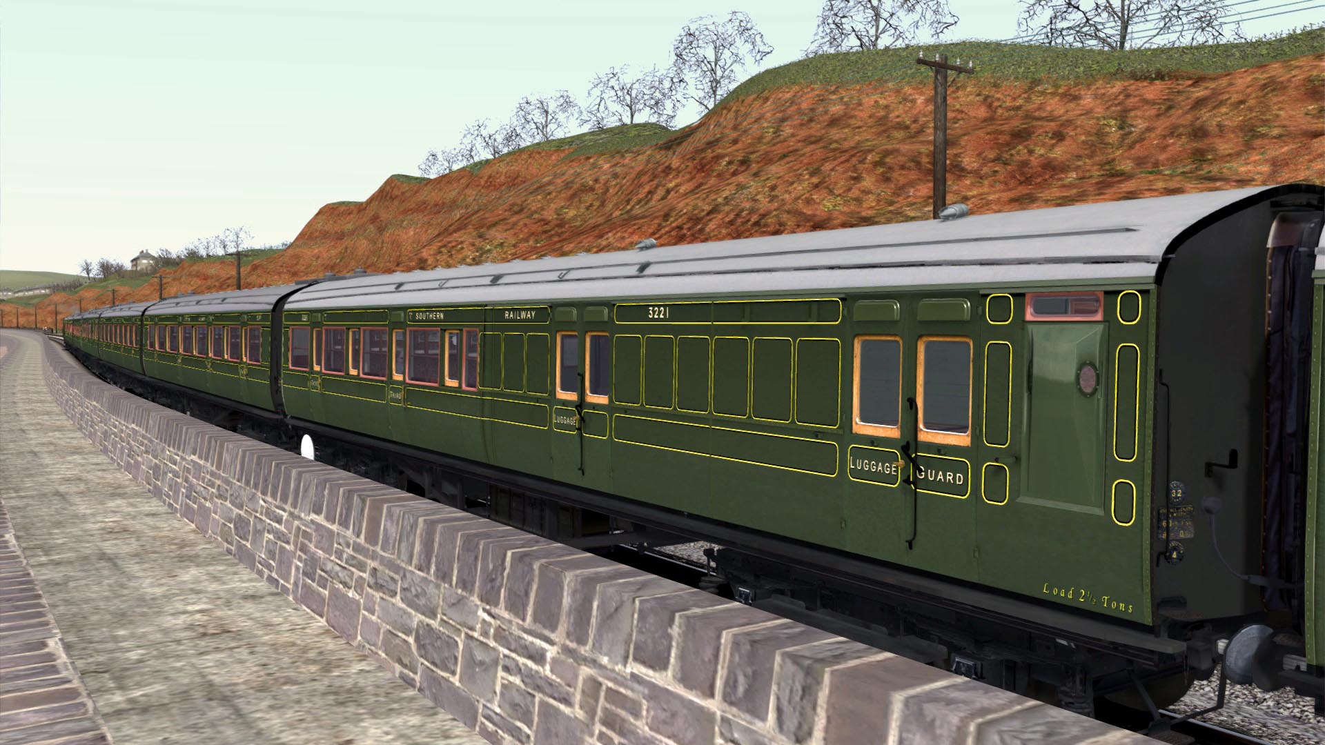 TS Marketplace: Maunsell 59ft Low Window Corridor Coach Pack Southern Olive Green screenshot