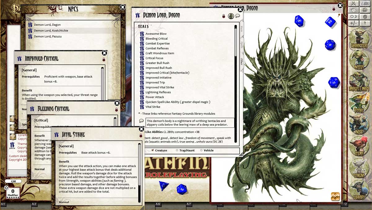 Fantasy Grounds - Pathfinder RPG - Bestiary 4 Pack (PFRPG) screenshot