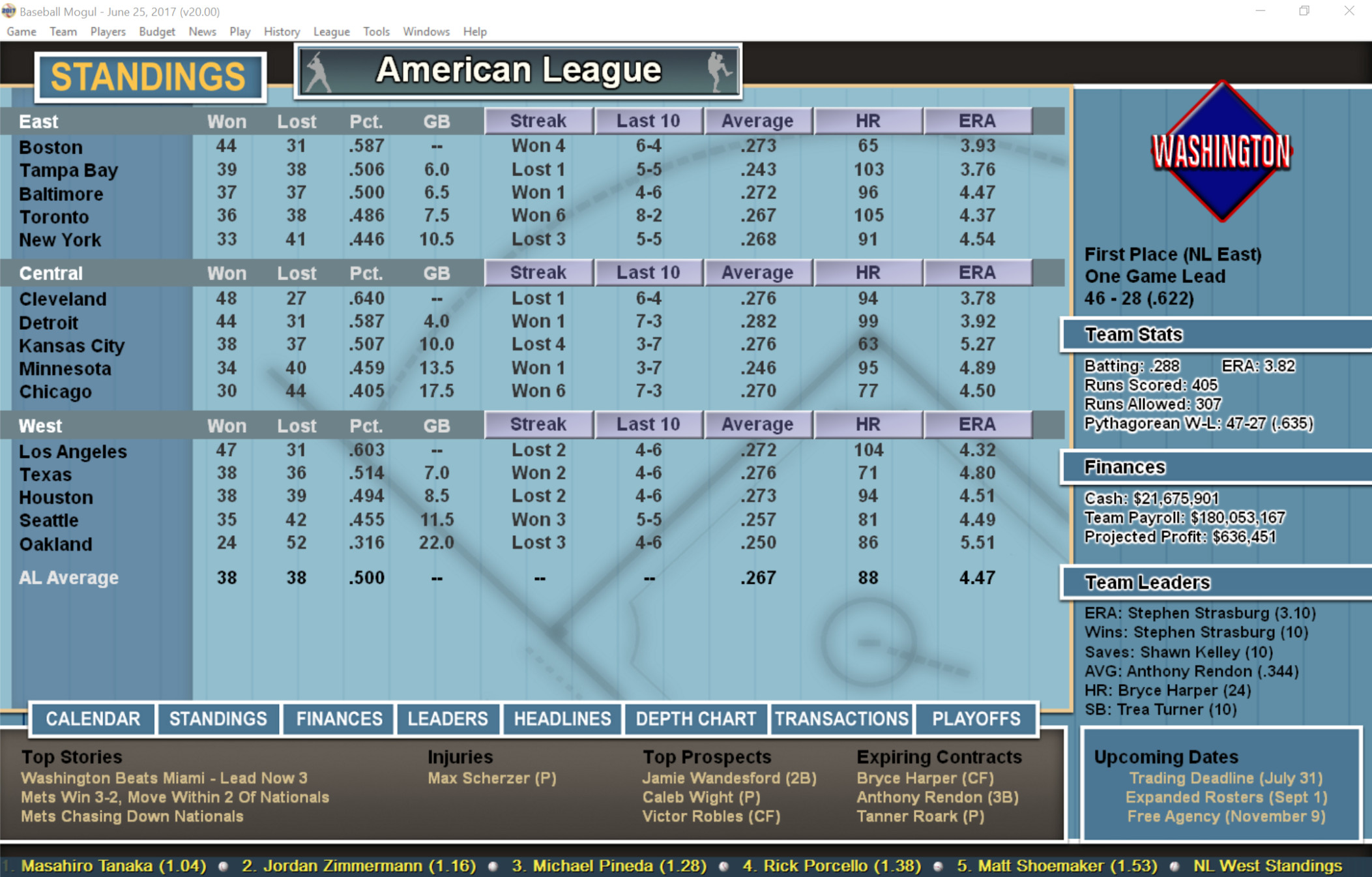 Baseball Mogul 2017 screenshot