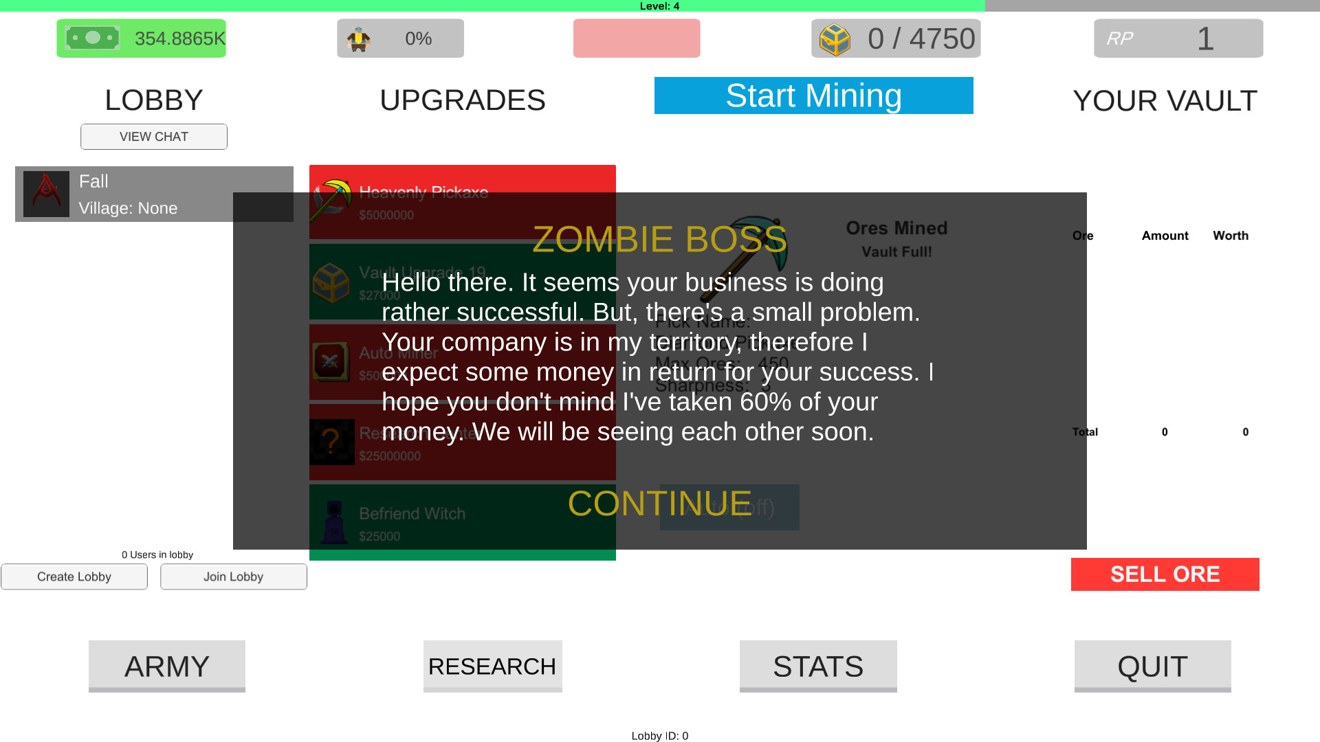 A Mining Game screenshot