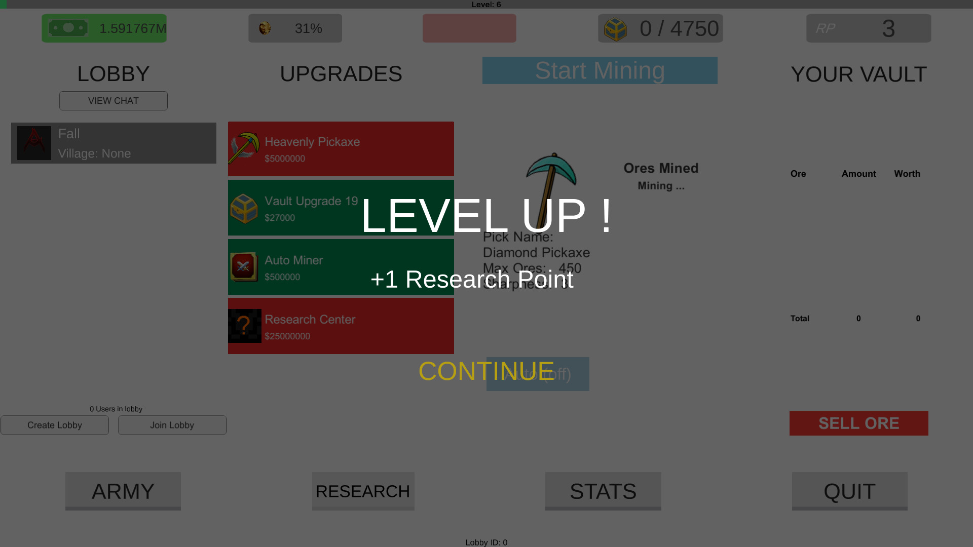 A Mining Game screenshot