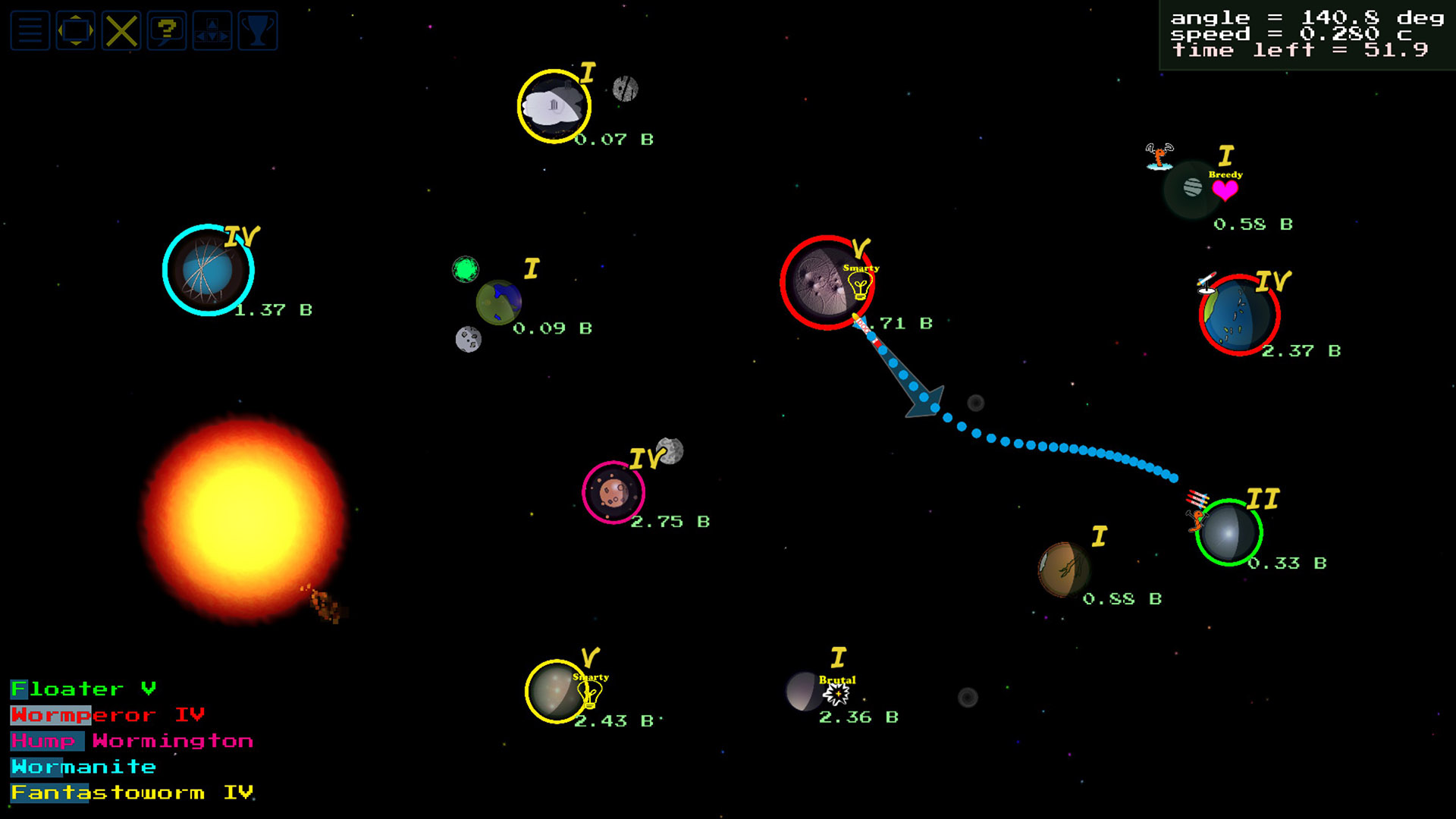 SpaceWorms screenshot