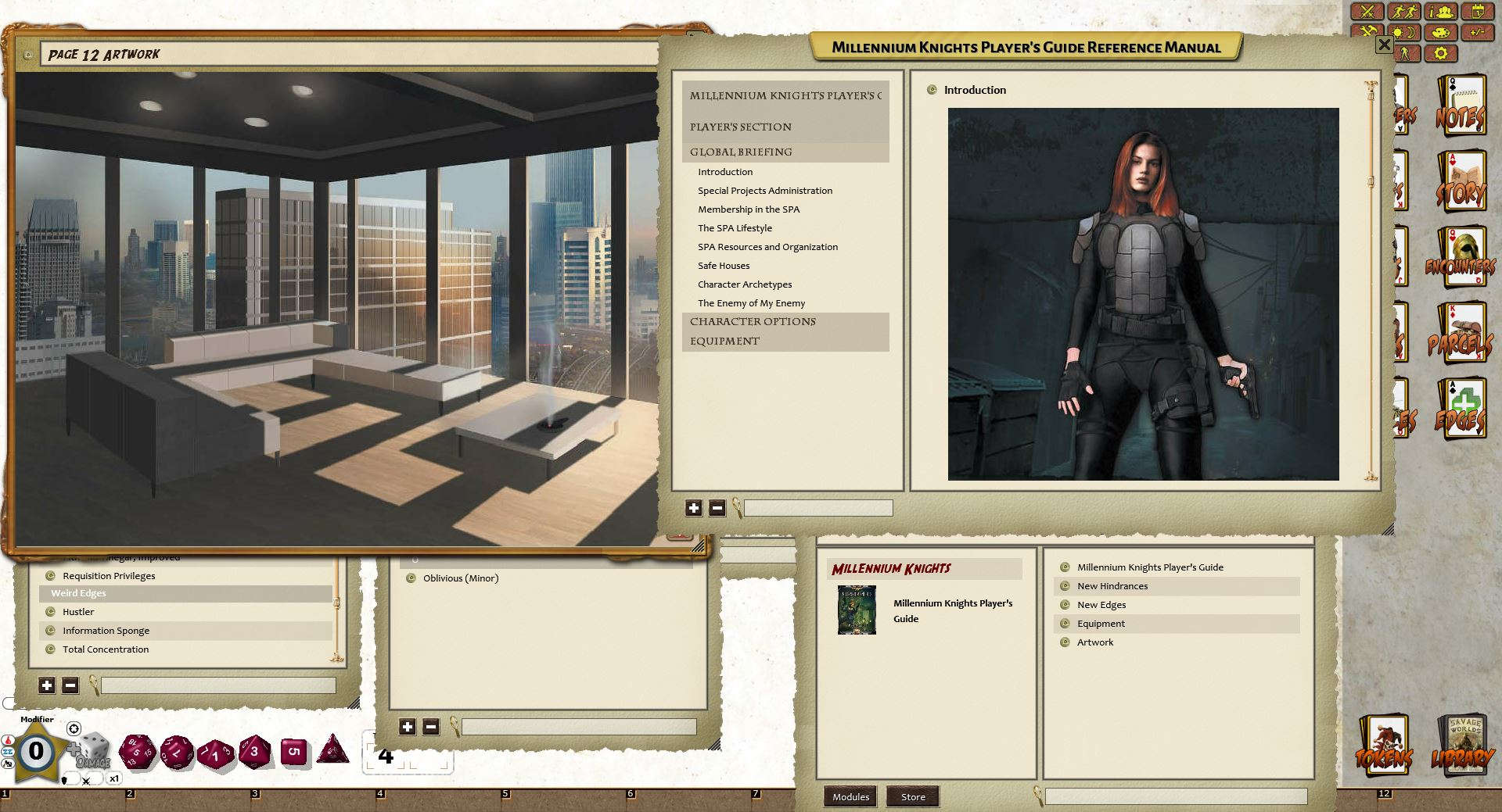 Fantasy Grounds - Millennium Knights (Savage Worlds) screenshot
