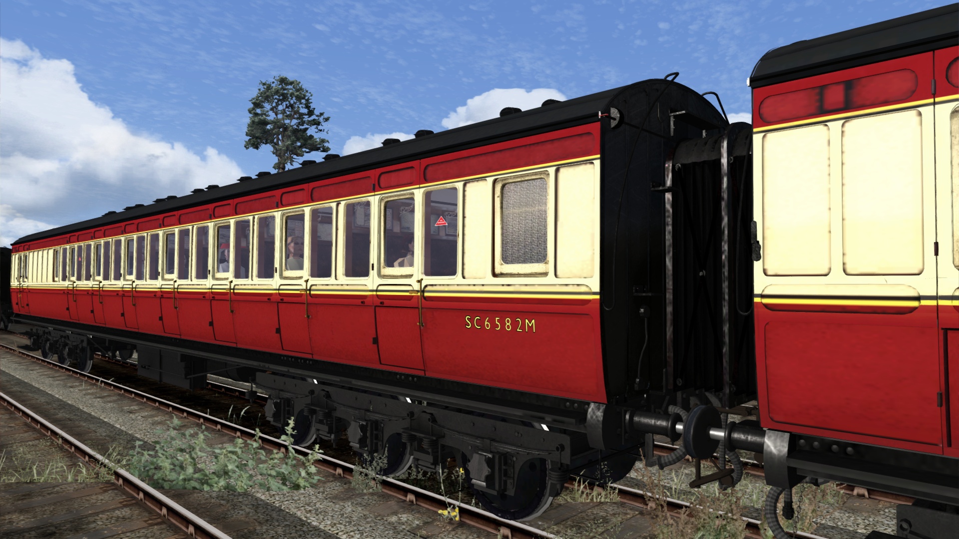 TS Marketplace: Caledonian Railway 65ft Grampian BR Crimson & Cream Coach Pack Add-On screenshot