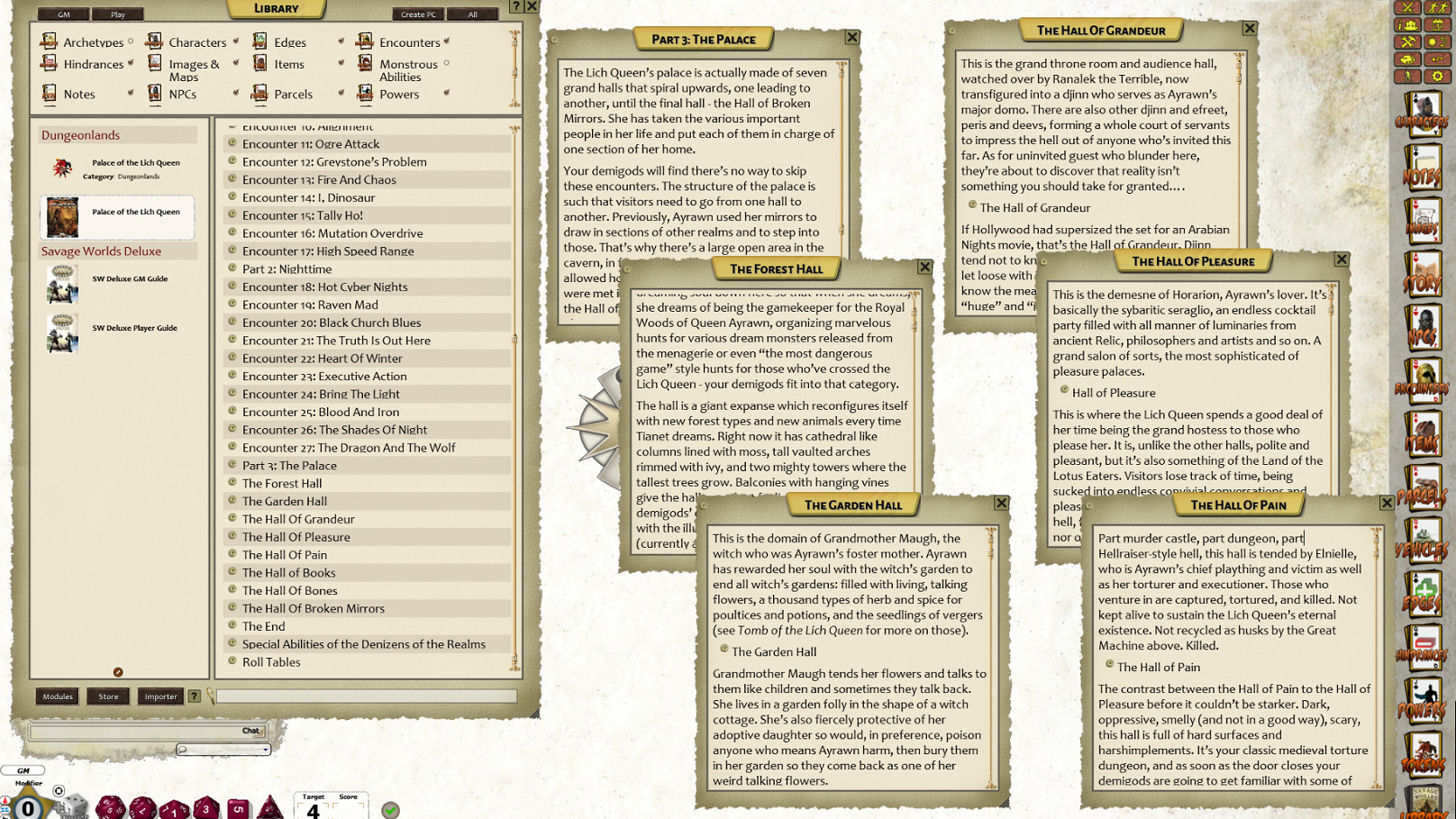 Fantasy Grounds - Dungeonlands: Palace of the Lich Queen (Savage Worlds) screenshot