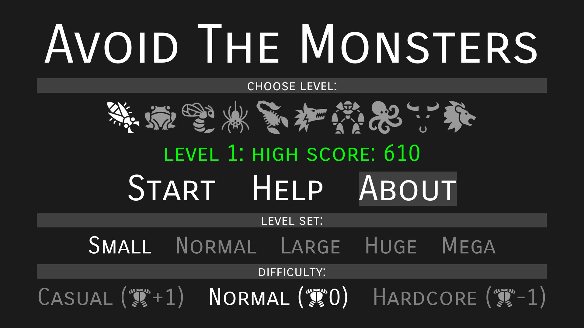 Avoid The Monsters screenshot