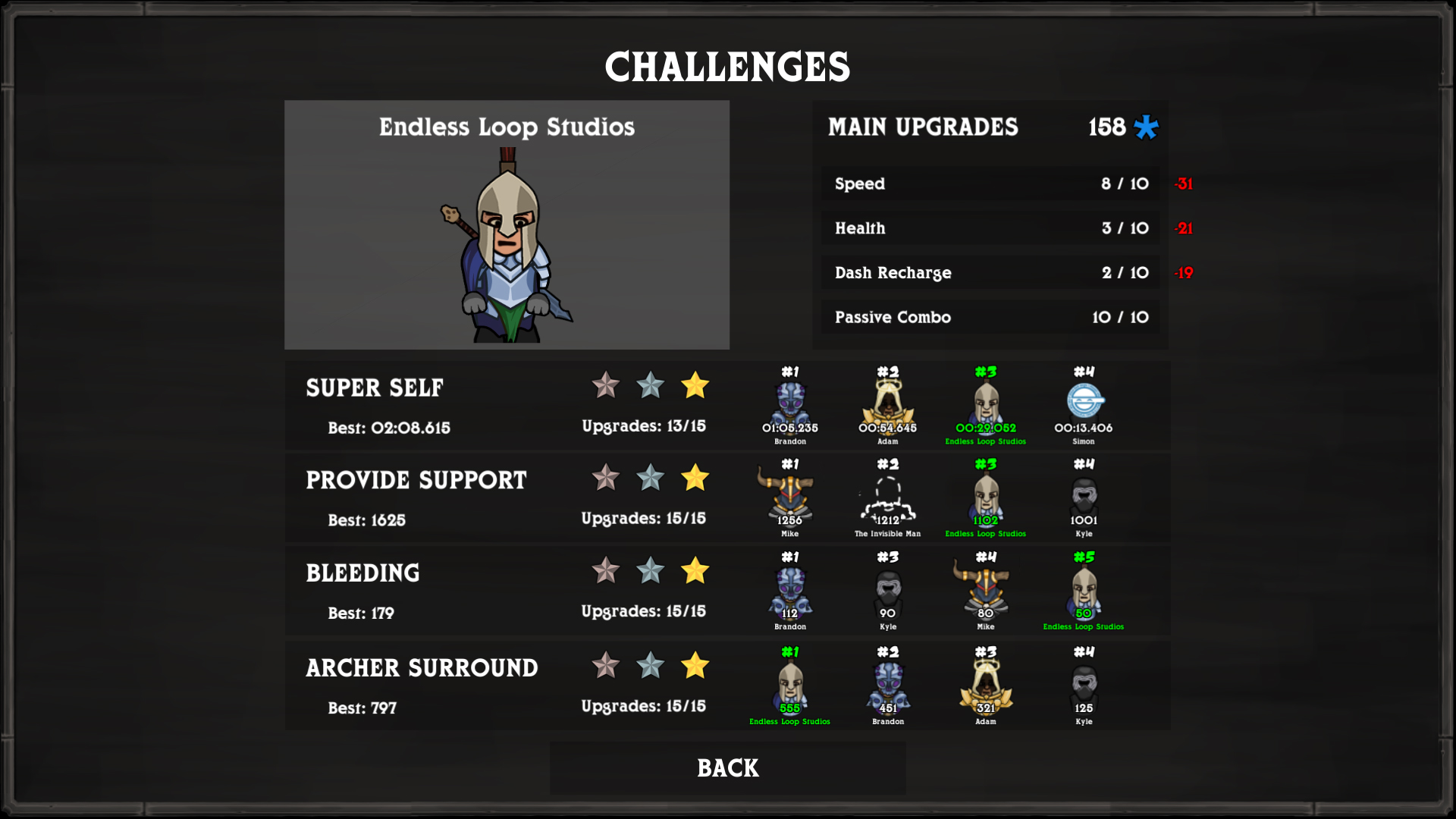 Hyper Knights - Challenges screenshot
