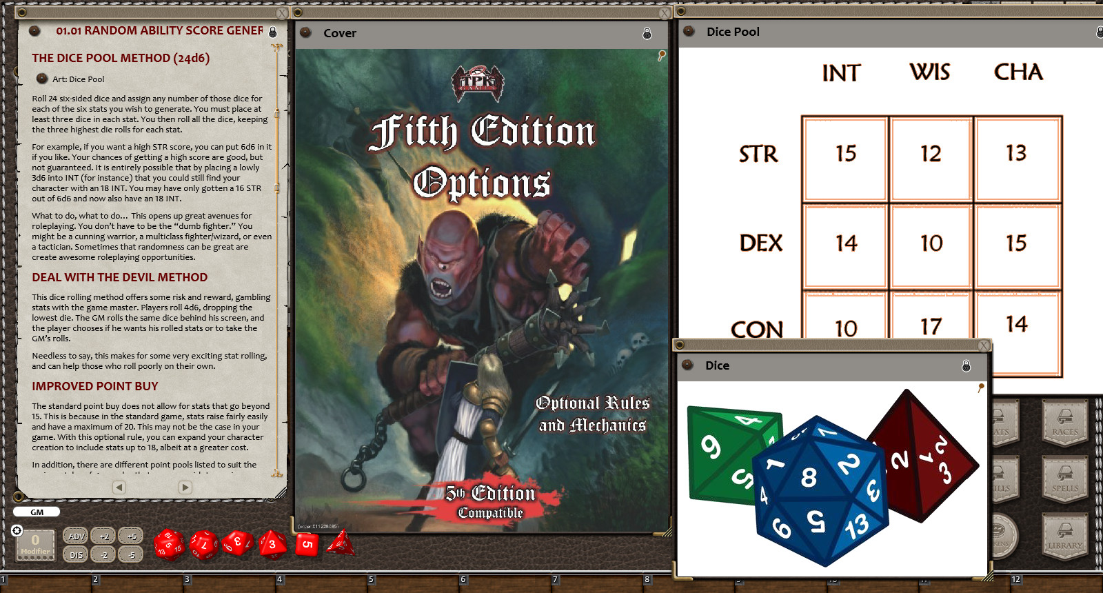 Fantasy Grounds - Fifth Edition Options (5E) screenshot