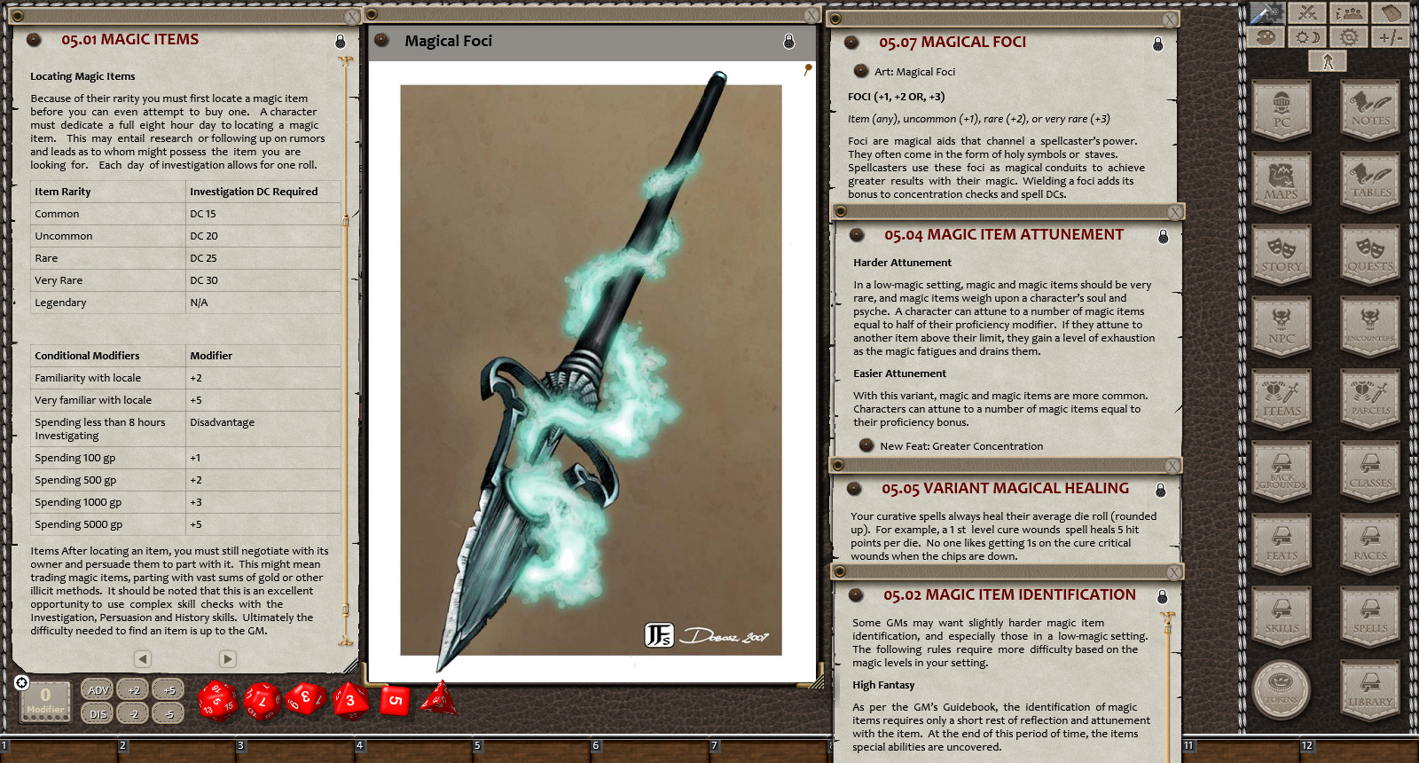 Fantasy Grounds - Fifth Edition Options (5E) screenshot