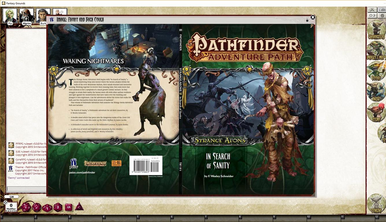 Fantasy Grounds - Pathfinder RPG - Strange Aeons AP 1: In Search of Sanity (PFRPG) screenshot
