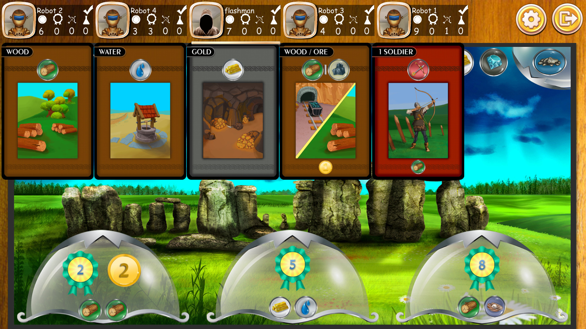 Mystic Miracles - Strategy card board game screenshot