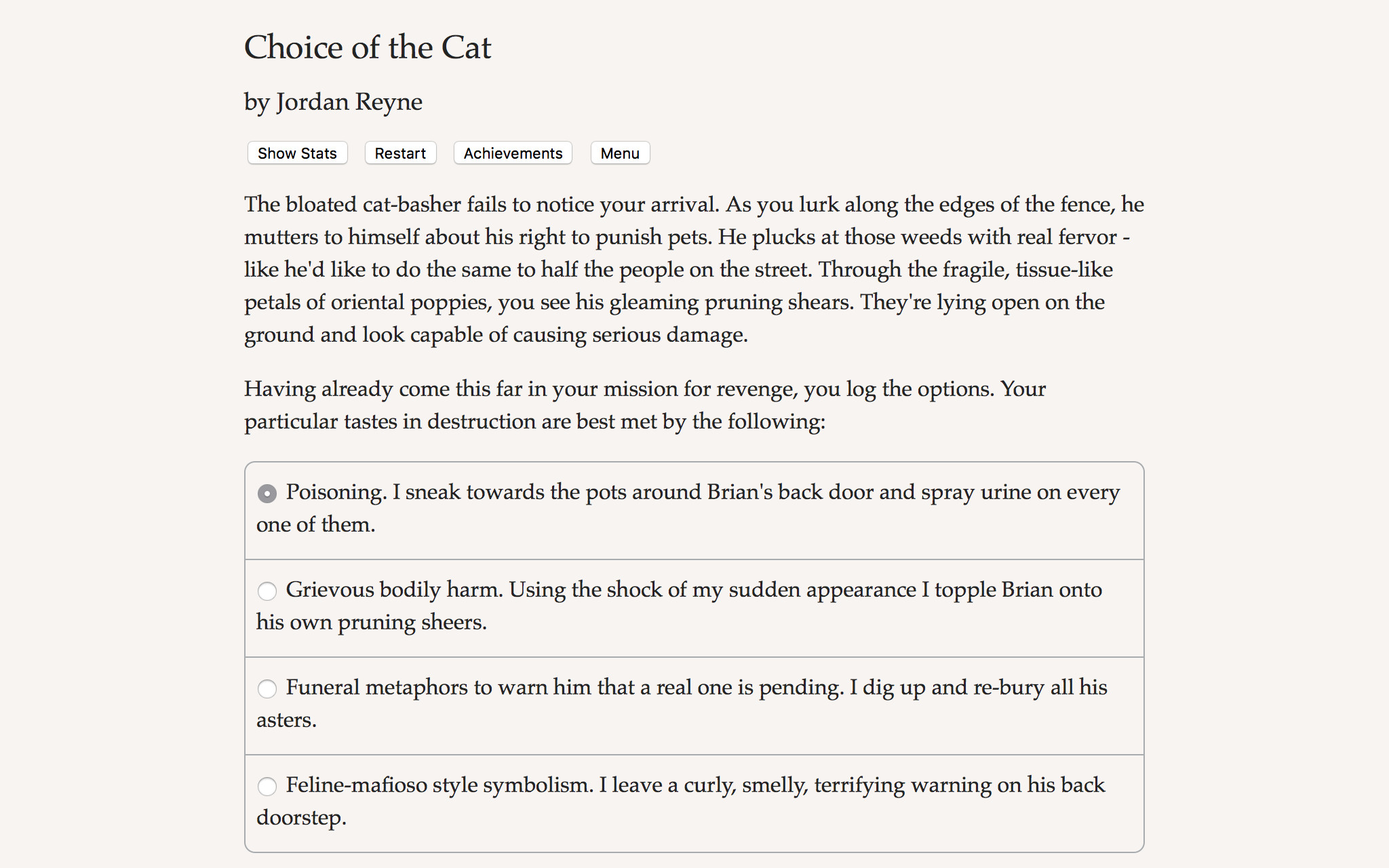 Choice of the Cat screenshot