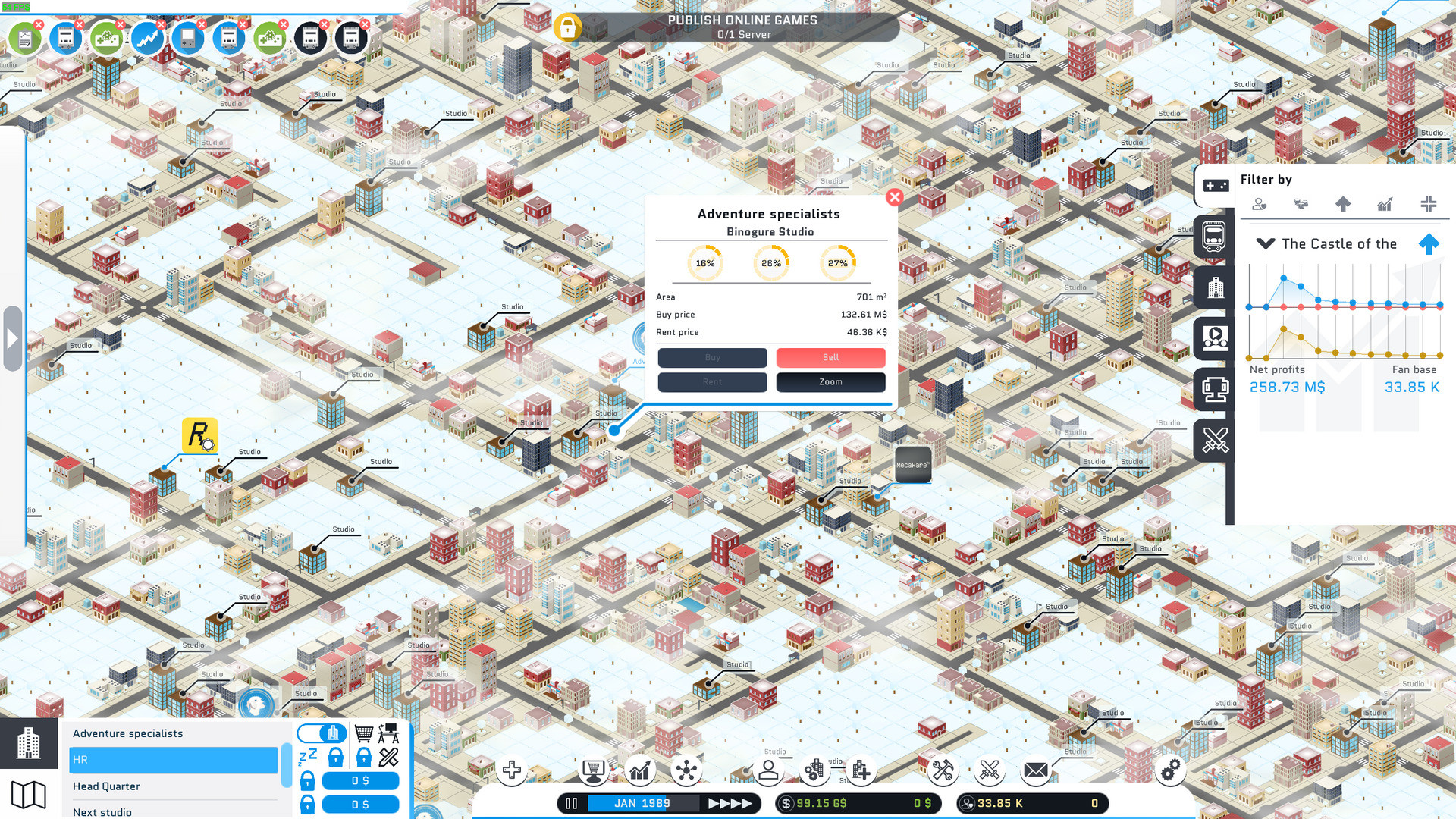 City Game Studio: a tycoon about game dev screenshot