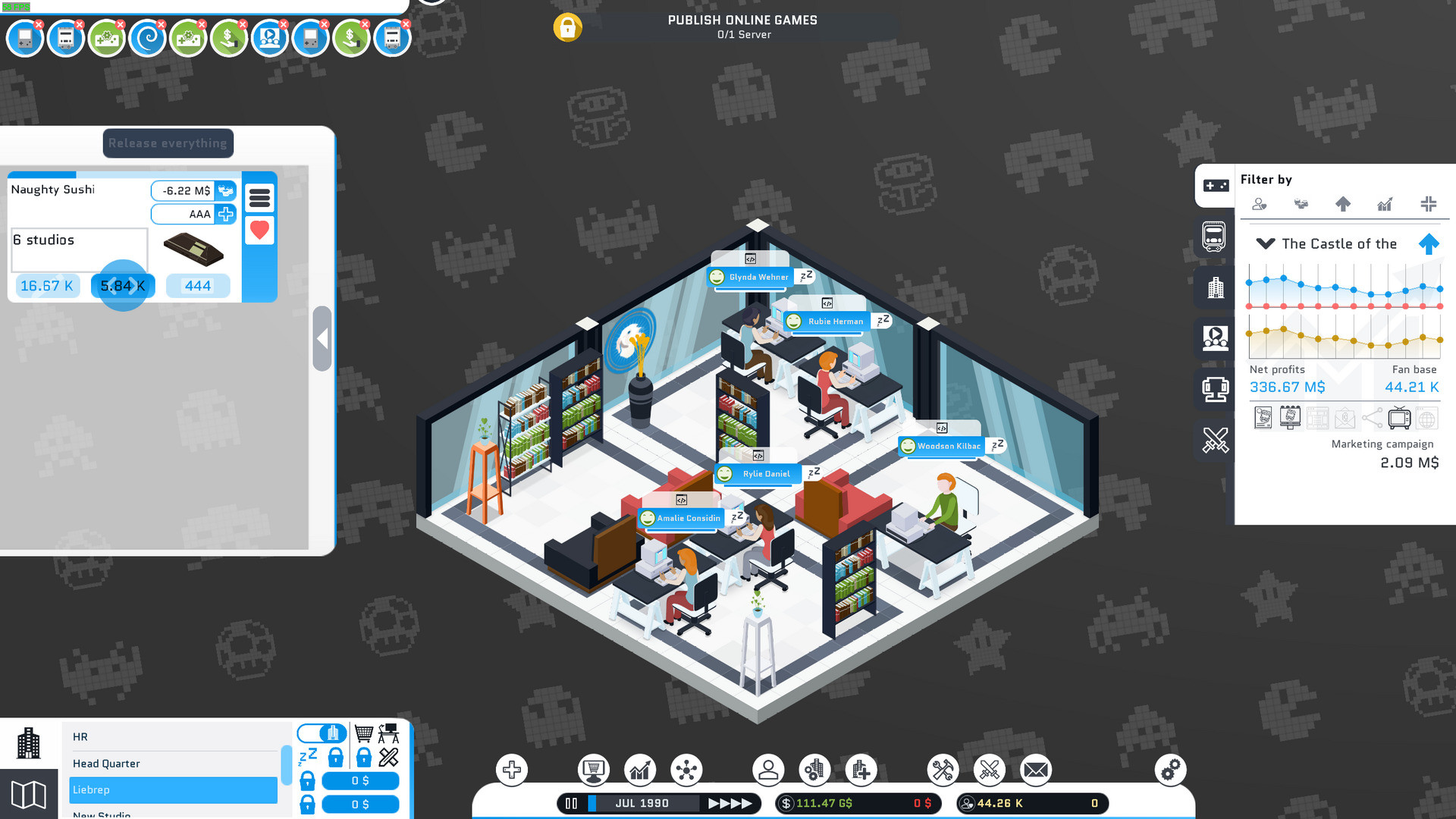 City Game Studio: a tycoon about game dev screenshot