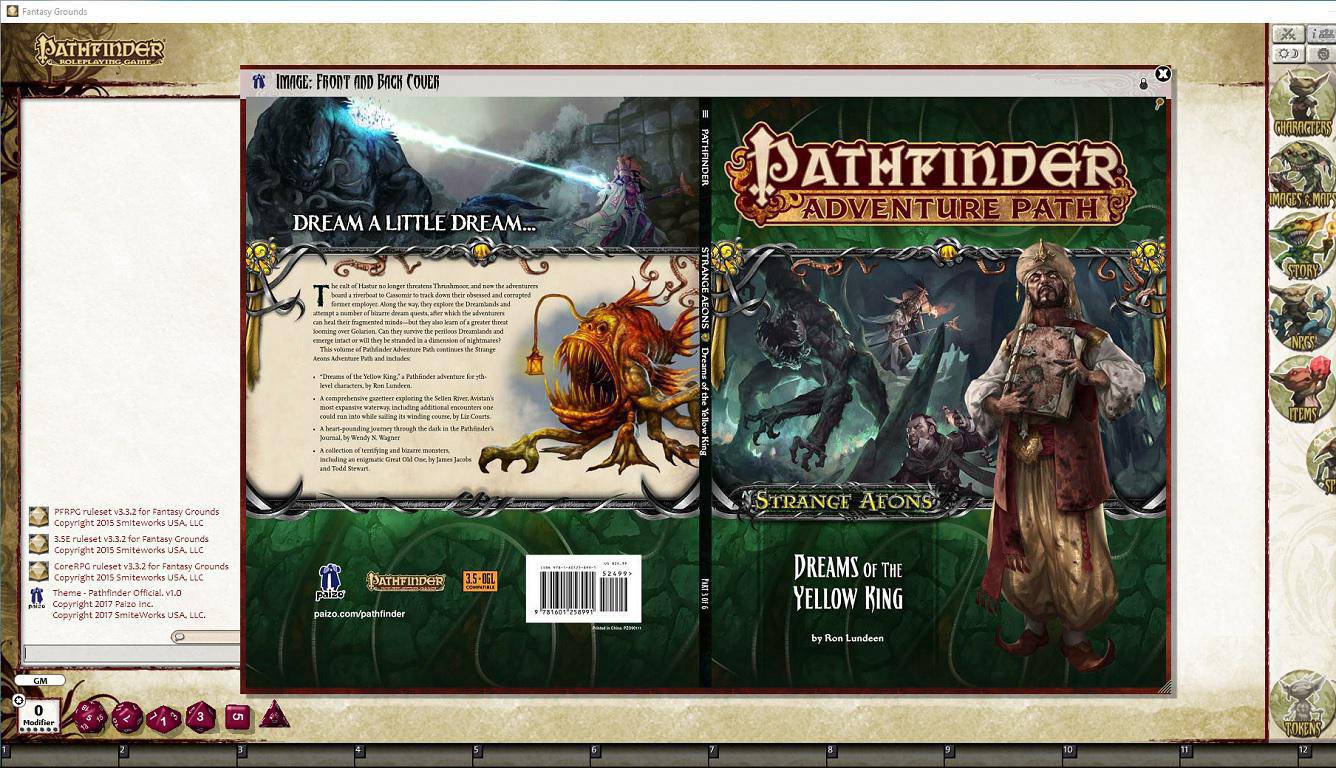 Fantasy Grounds - Pathfinder RPG - Strange Aeons AP 3 - Dreams of the Yellow King (PFRPG) screenshot