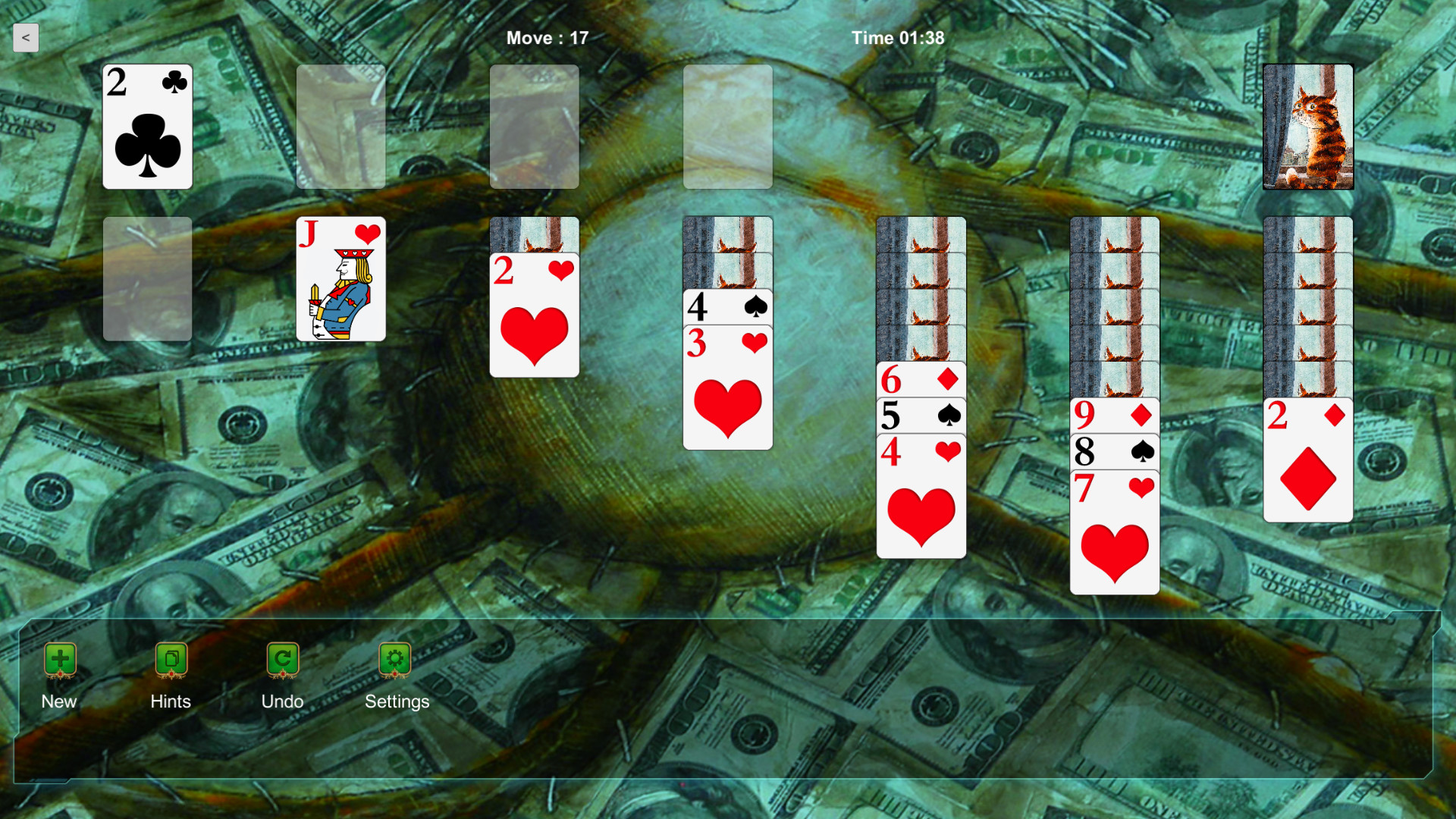 Klondike Solitaire Kings - Money Cat screenshot