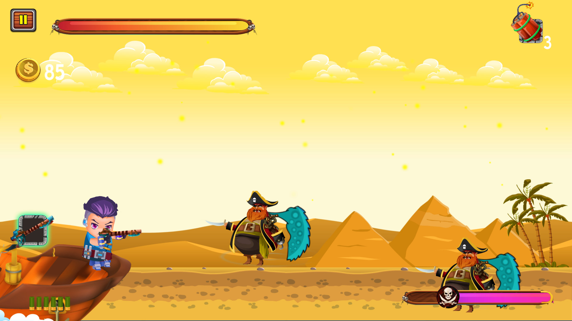 Captain vs Sky Pirates - Pyramids screenshot