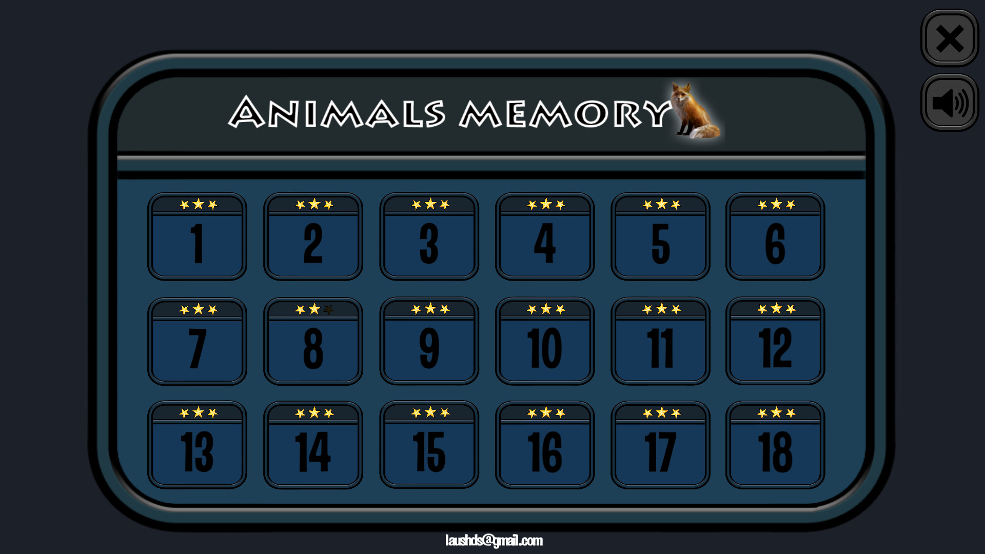 Animals Memory screenshot