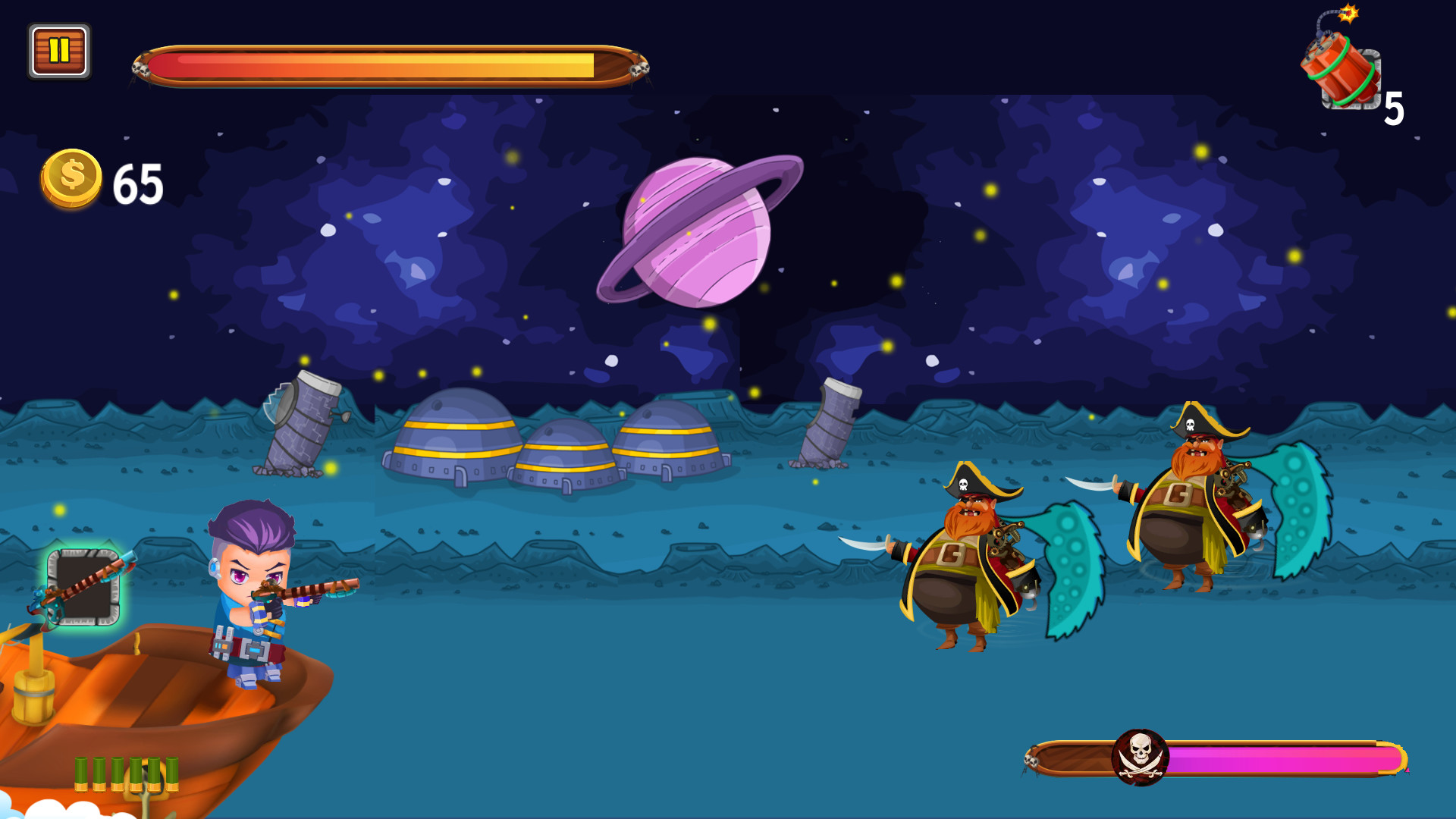 Captain vs Sky Pirates - Moon Base screenshot