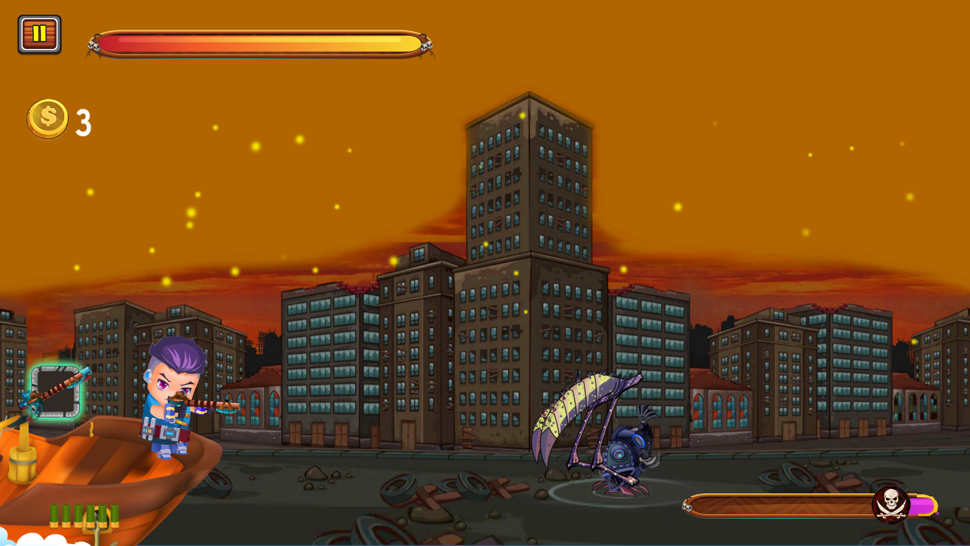 Captain vs Sky Pirates - Post Apocalyptic City screenshot