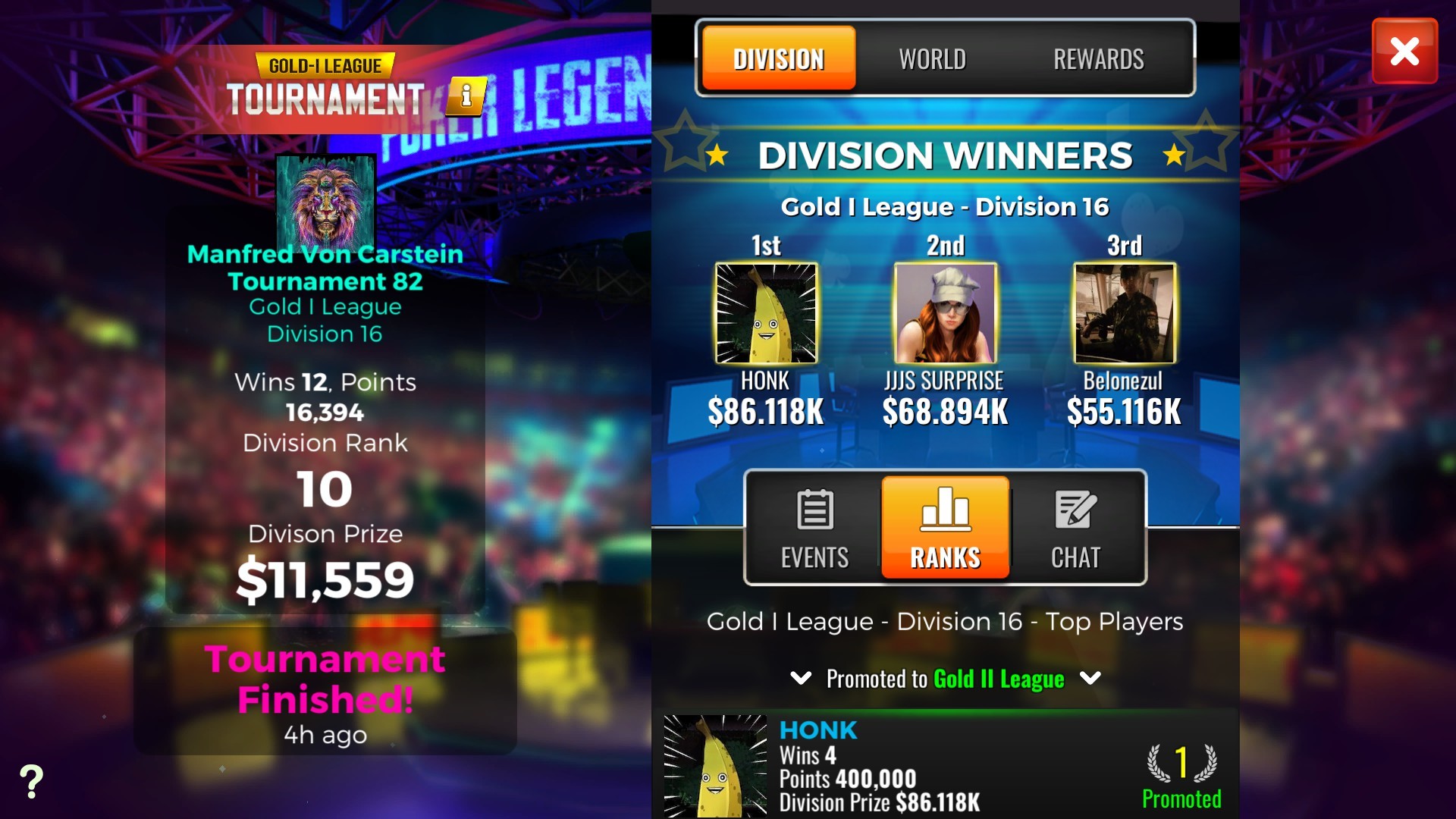 Poker Legends: Texas Hold'em Poker Tournaments screenshot