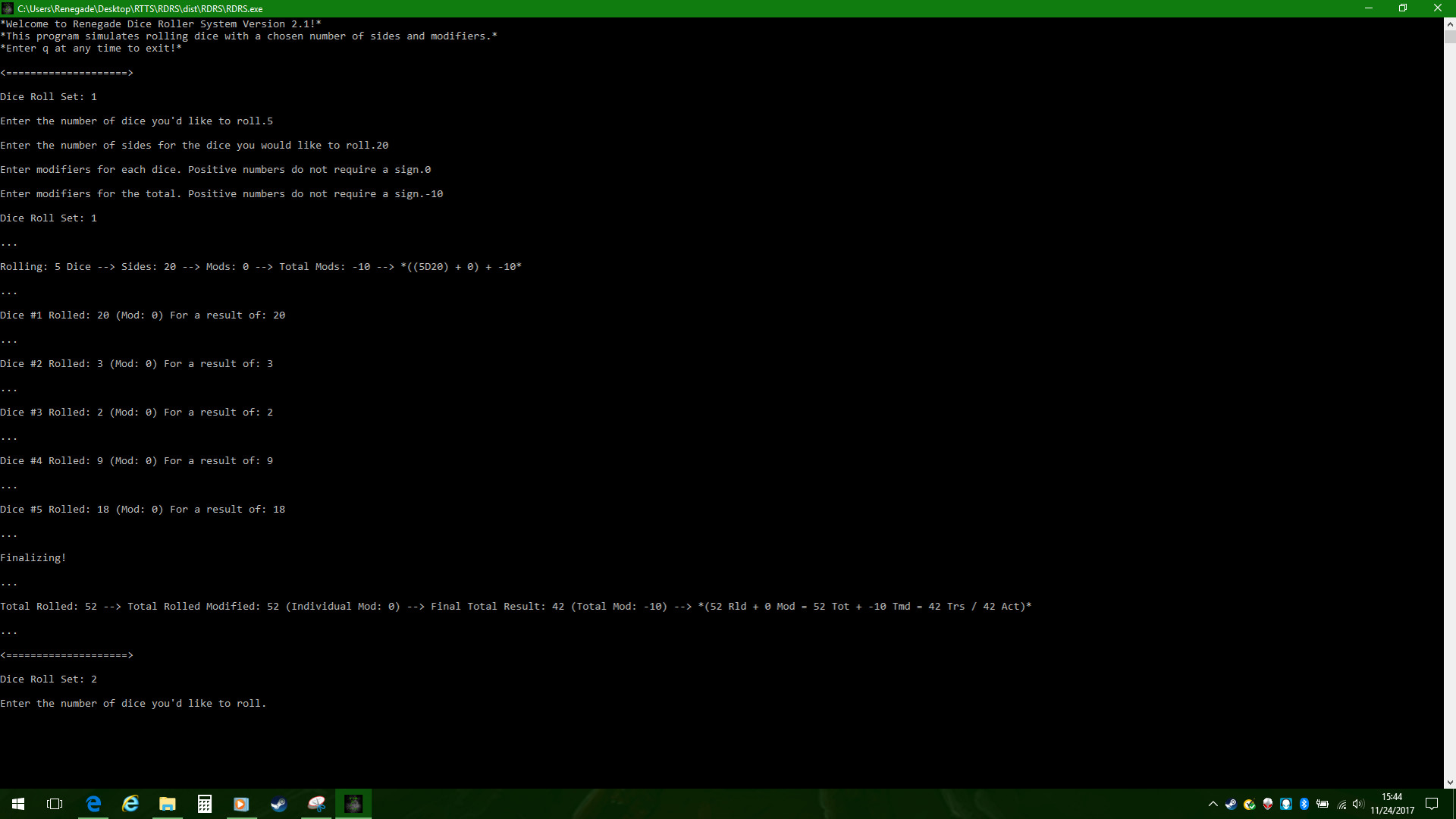 Renegade Tabletop Tools System screenshot