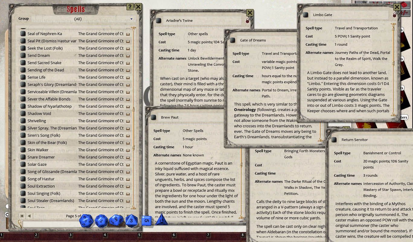 Fantasy Grounds - The Grand Grimoire of Cthulhu Mythos Magic (CoC7E) screenshot