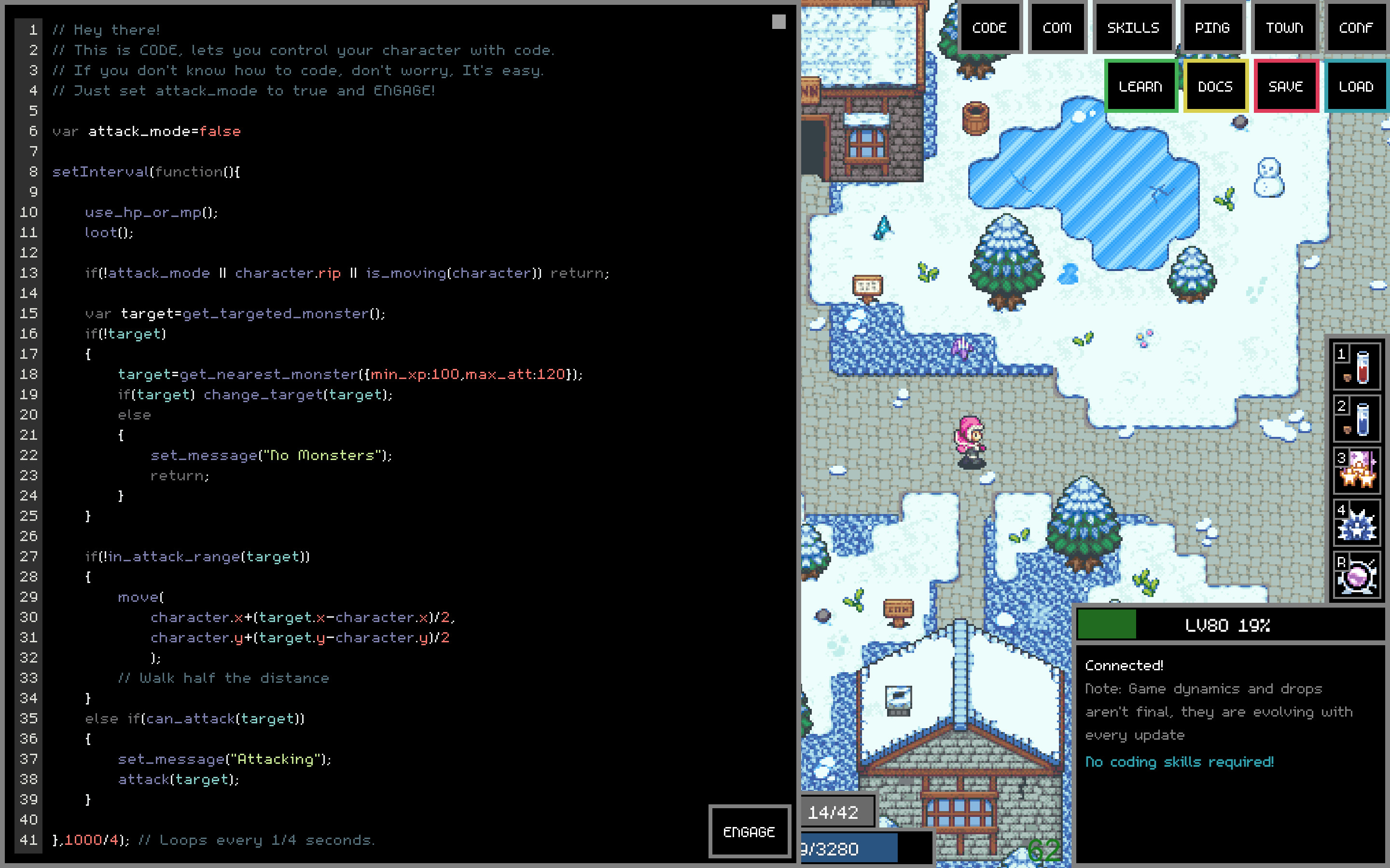 Adventure Land - The Code MMORPG screenshot