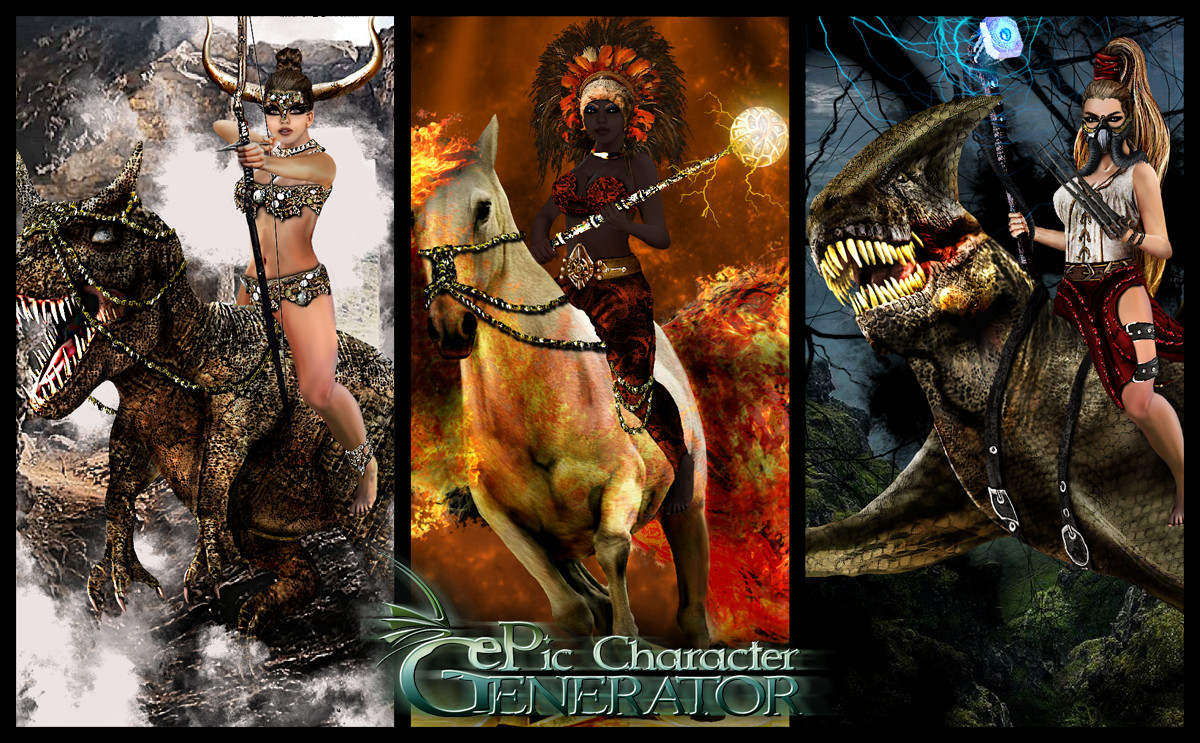 ePic Character Generator - Season #3: Female Rider screenshot