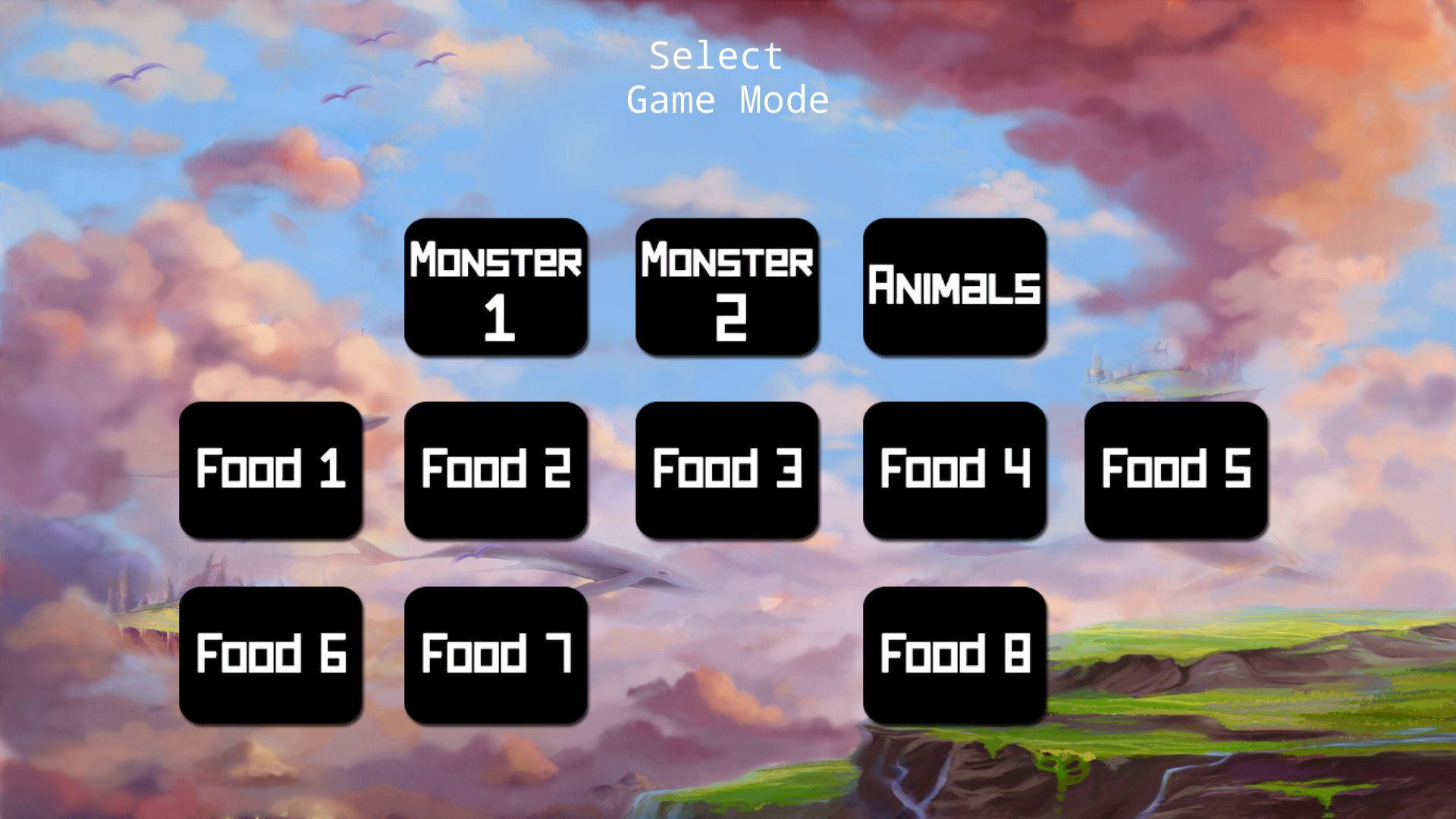 Food Monster and Animals Memory Match screenshot