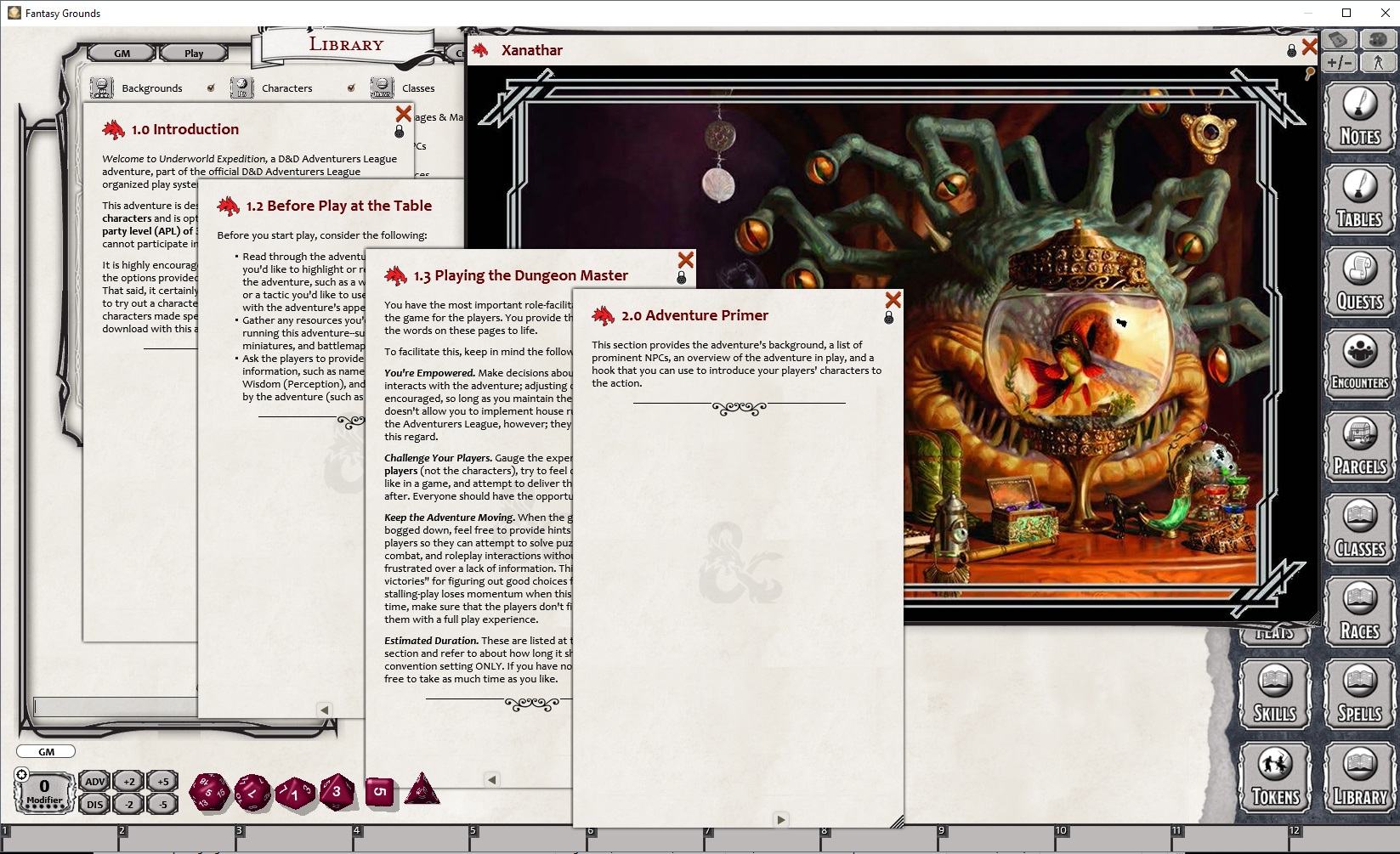 Fantasy Grounds - D&D DDIA-XGE Underworld Speculation screenshot