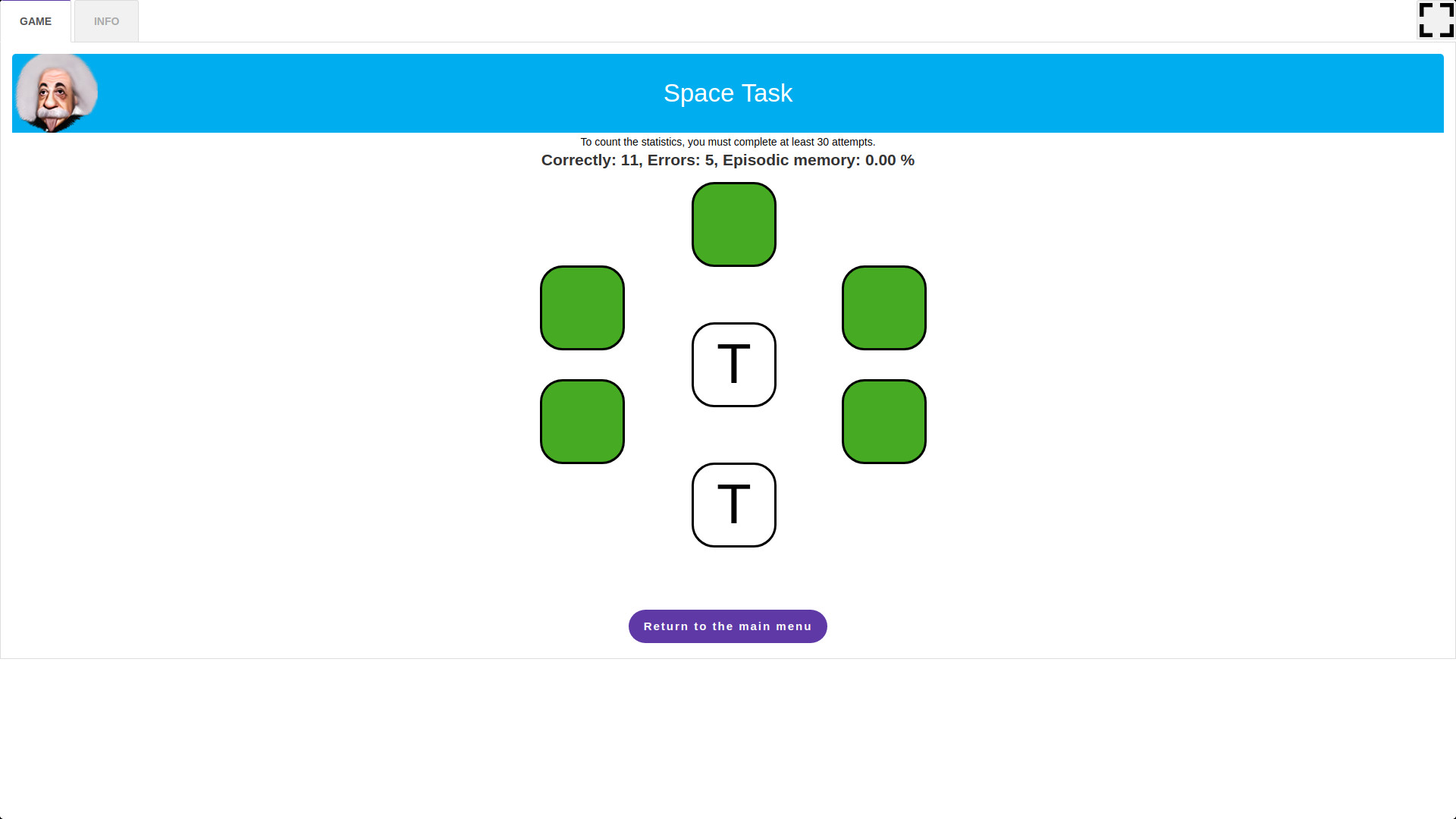 2-in-1 Fluid Intelligence - Space Task screenshot