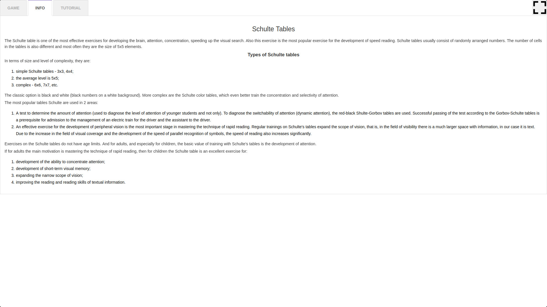 3-in-1 Bundle Brain Trainings - Schulte Tables screenshot
