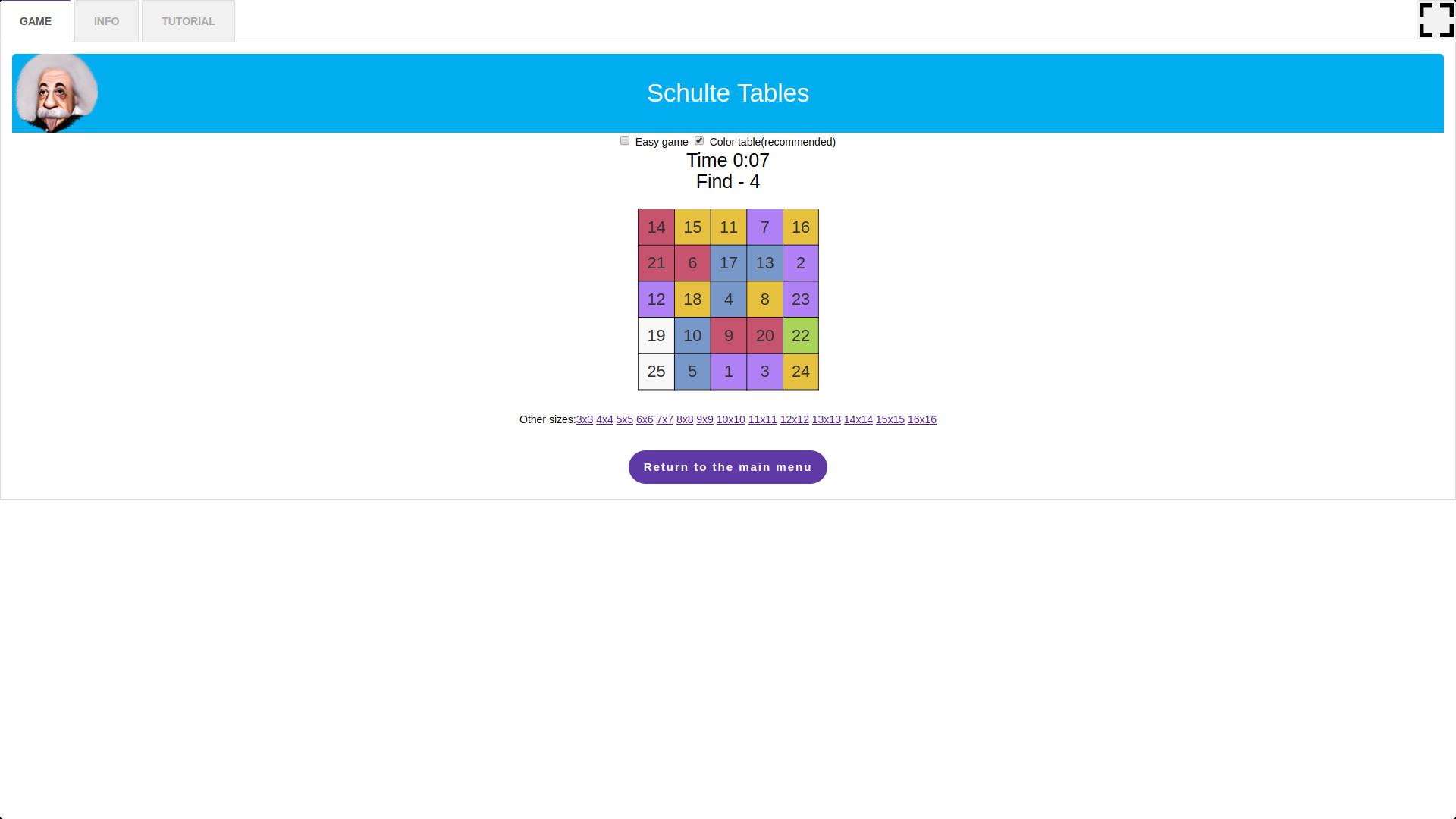 3-in-1 Bundle Brain Trainings - Schulte Tables screenshot