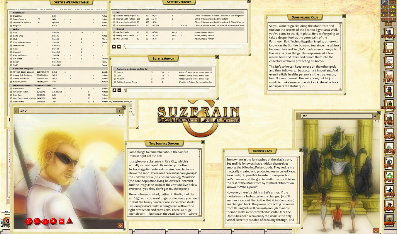Fantasy Grounds - Suzerain: Set Rising (Savage Worlds) screenshot
