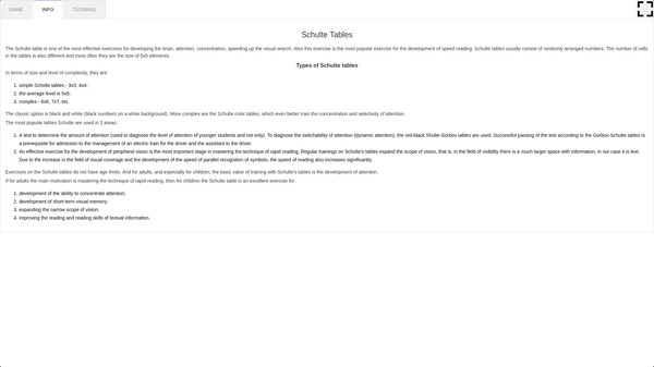 скриншот 4-in-1 IQ Scale Bundle - Schulte Tables 3