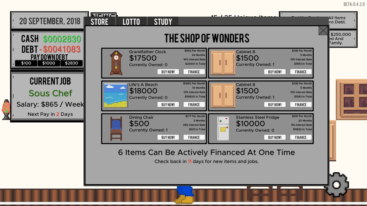 Life and Debt: A Real Life Simulator on Steam