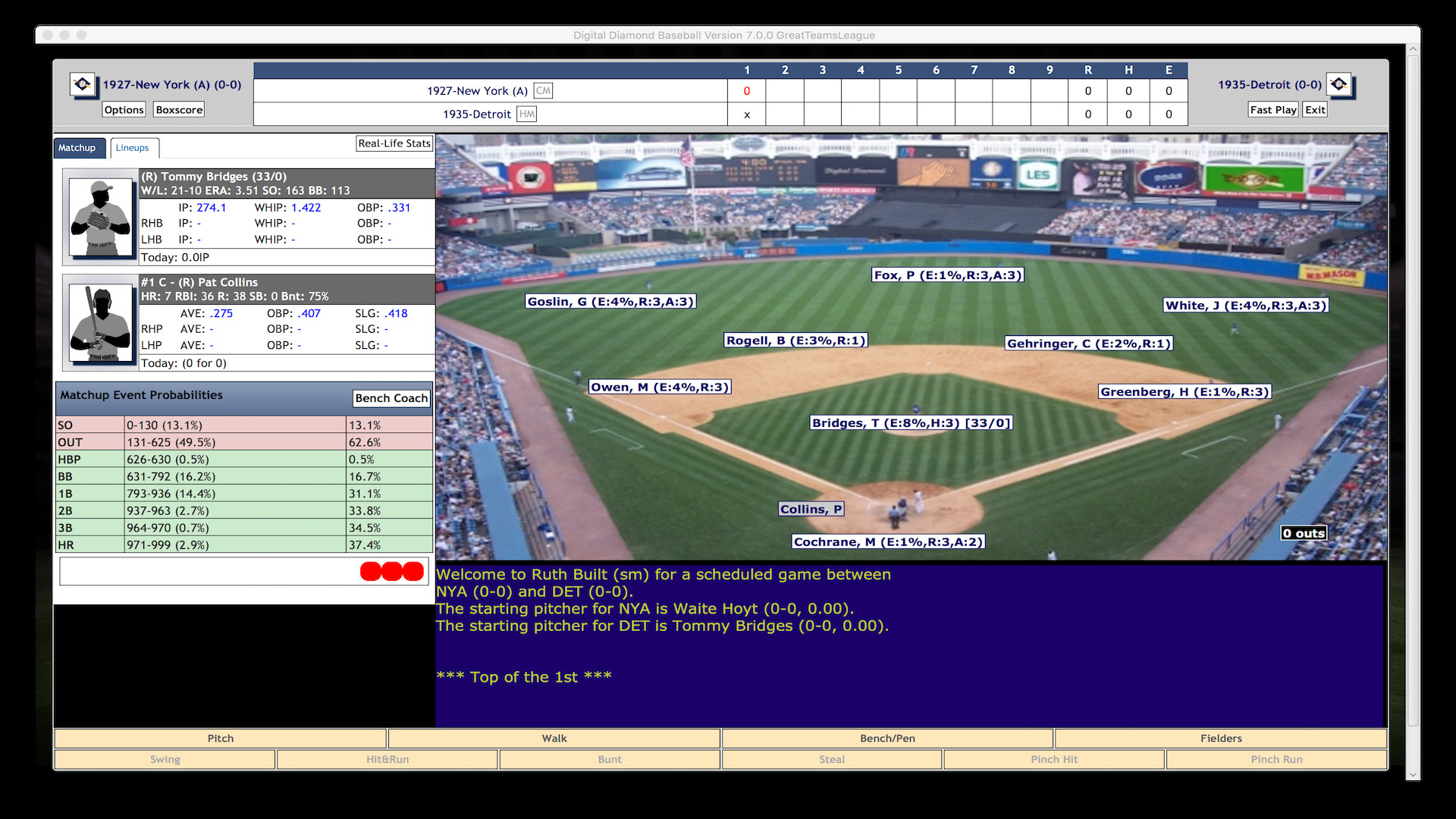 Digital Diamond Baseball V7 screenshot