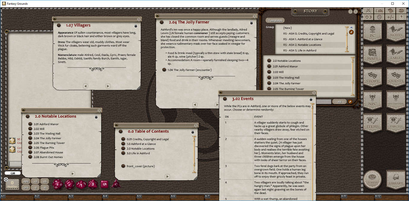 Fantasy Grounds - Village Backdrop: Ashford (5E) screenshot