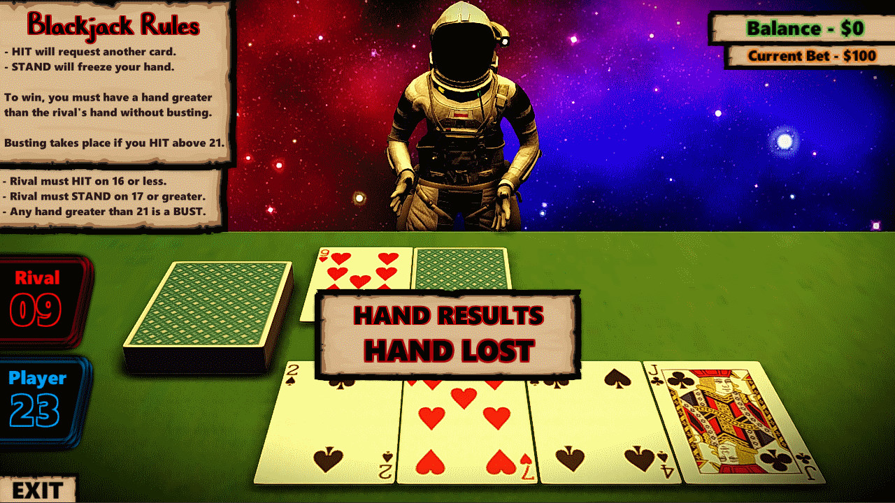 Blackjack In Space screenshot
