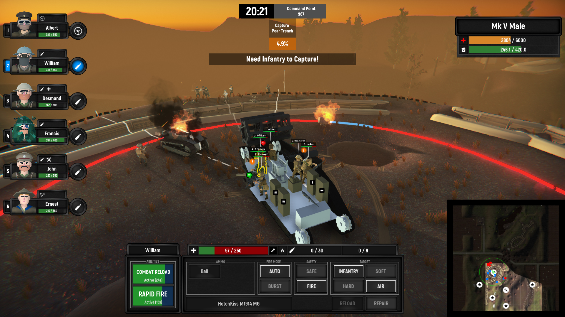 Armored Battle Crew [World War 1] - Tank Warfare and Crew Management Simulator screenshot