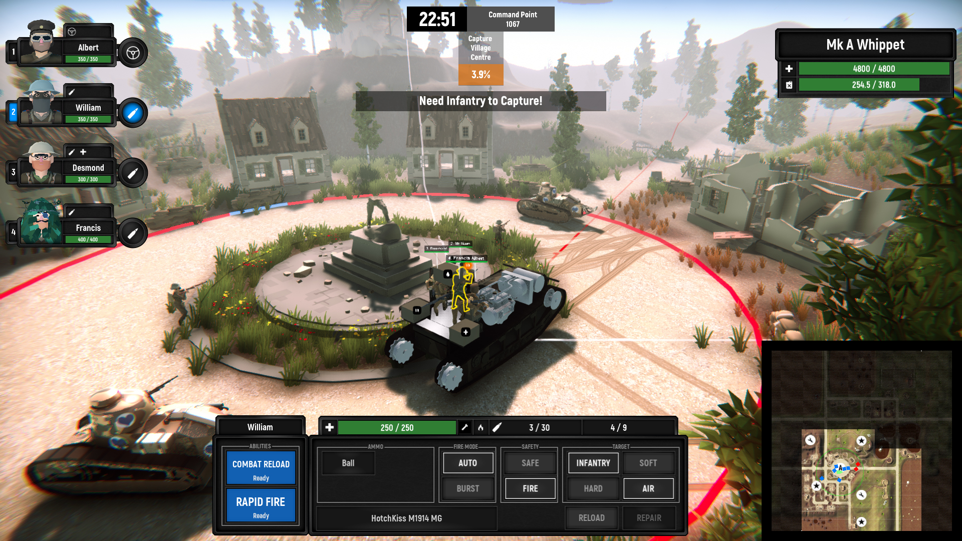 Armored Battle Crew [World War 1] - Tank Warfare and Crew Management Simulator screenshot