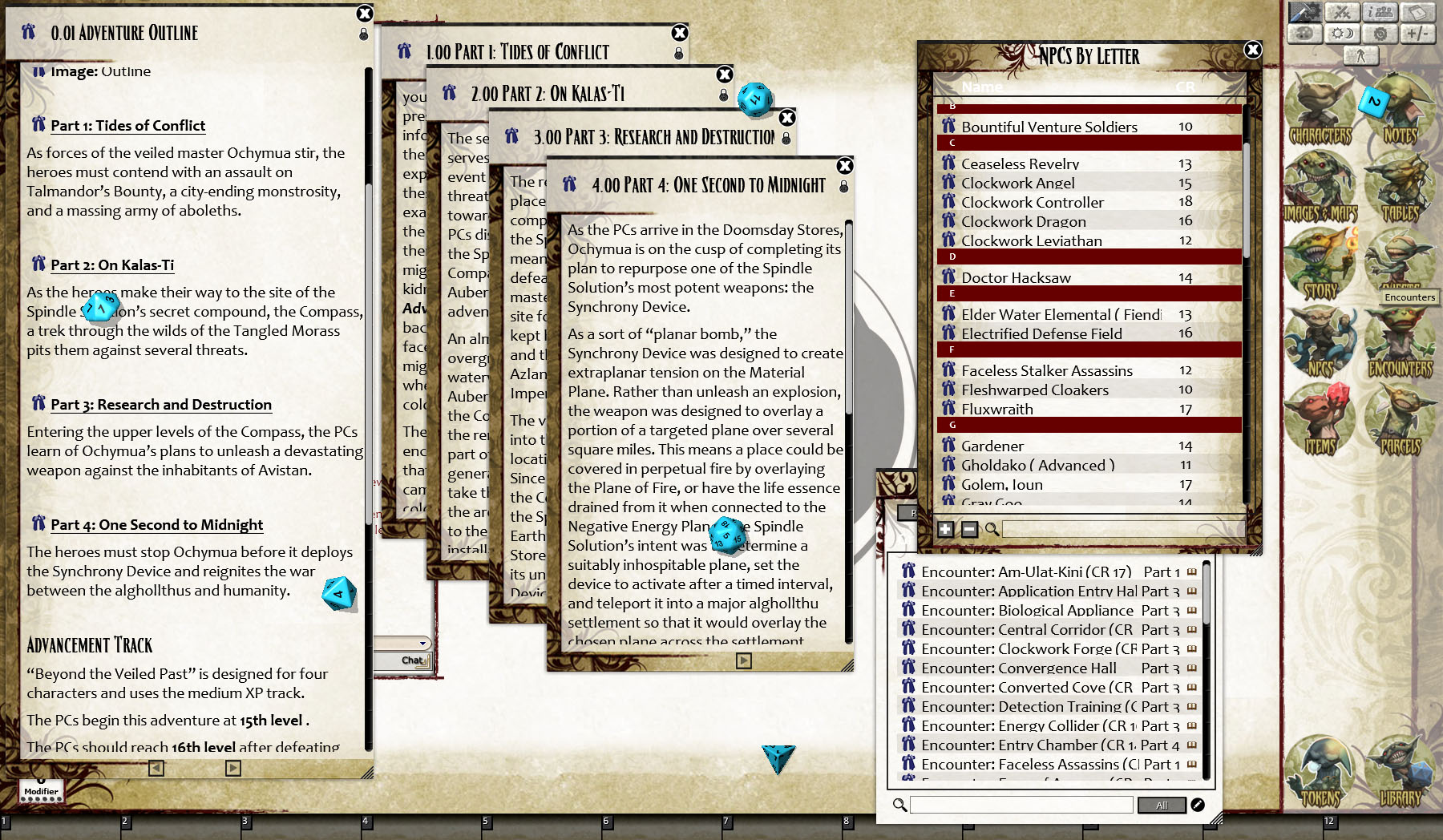 Fantasy Grounds - Pathfinder RPG - Ruins of Azlant AP 6: Beyond the Veiled Past (PFRPG) screenshot