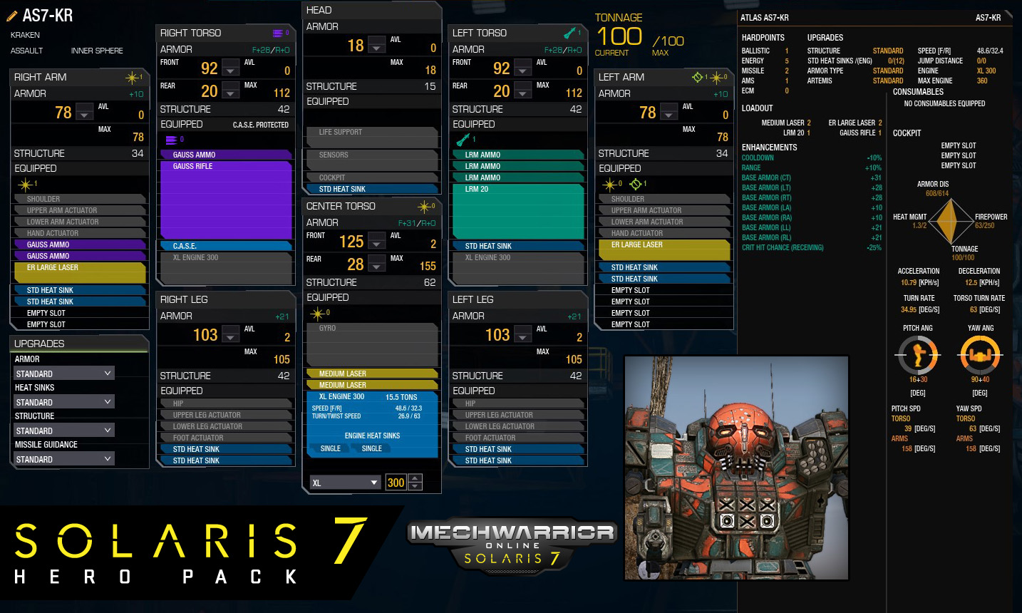 MechWarrior Online Solaris 7 Hero Pack screenshot