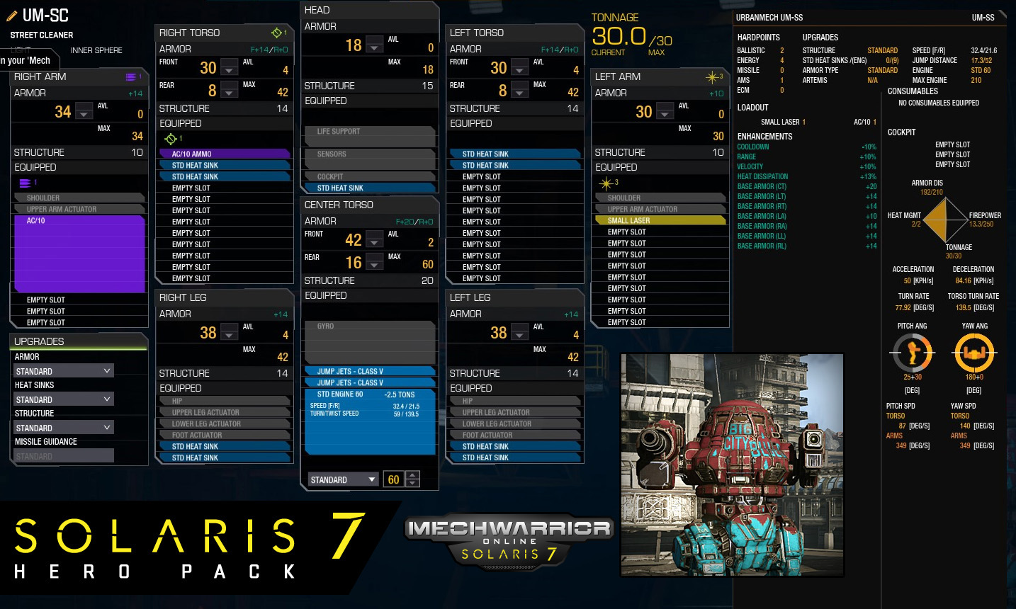 MechWarrior Online Solaris 7 Hero Pack screenshot