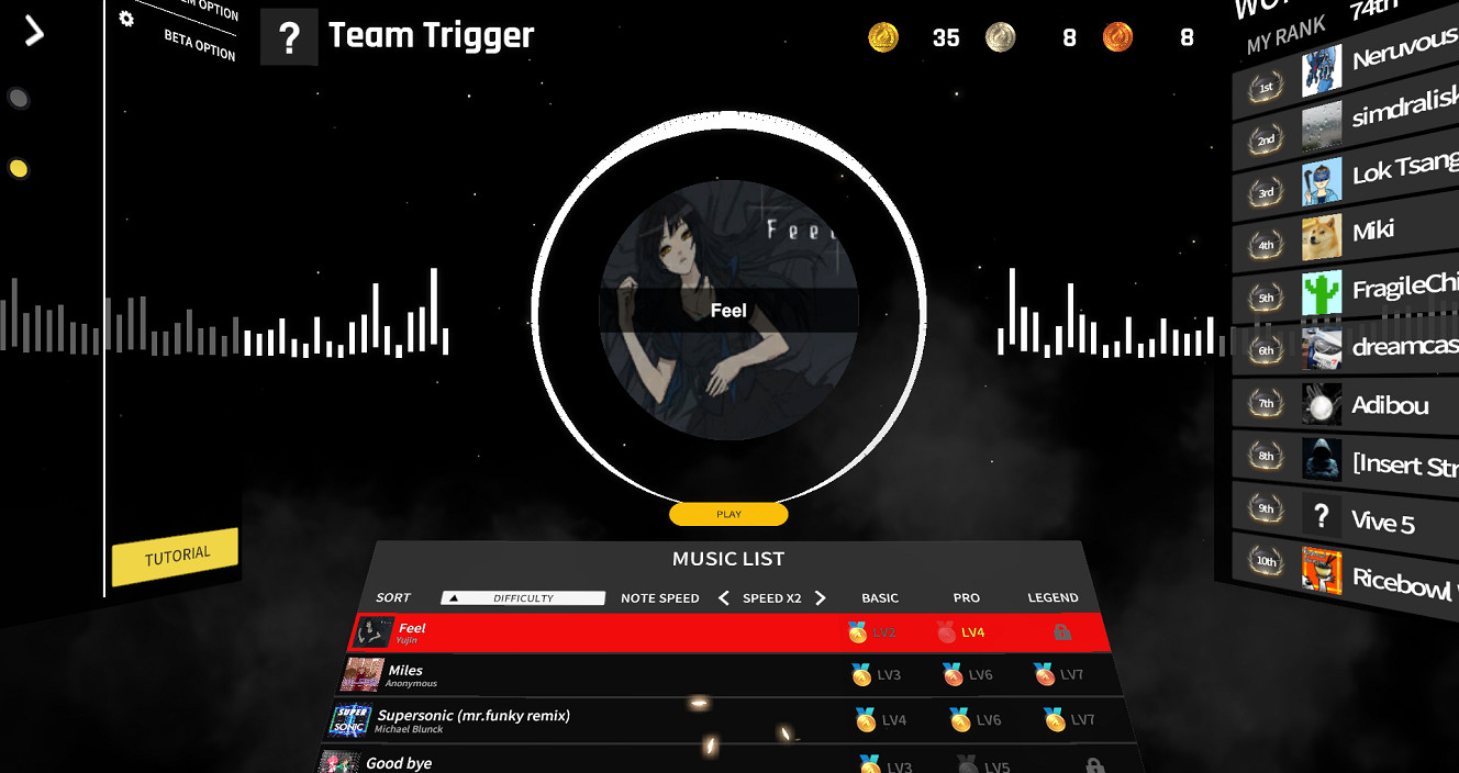 TapSonic World Champion VR screenshot