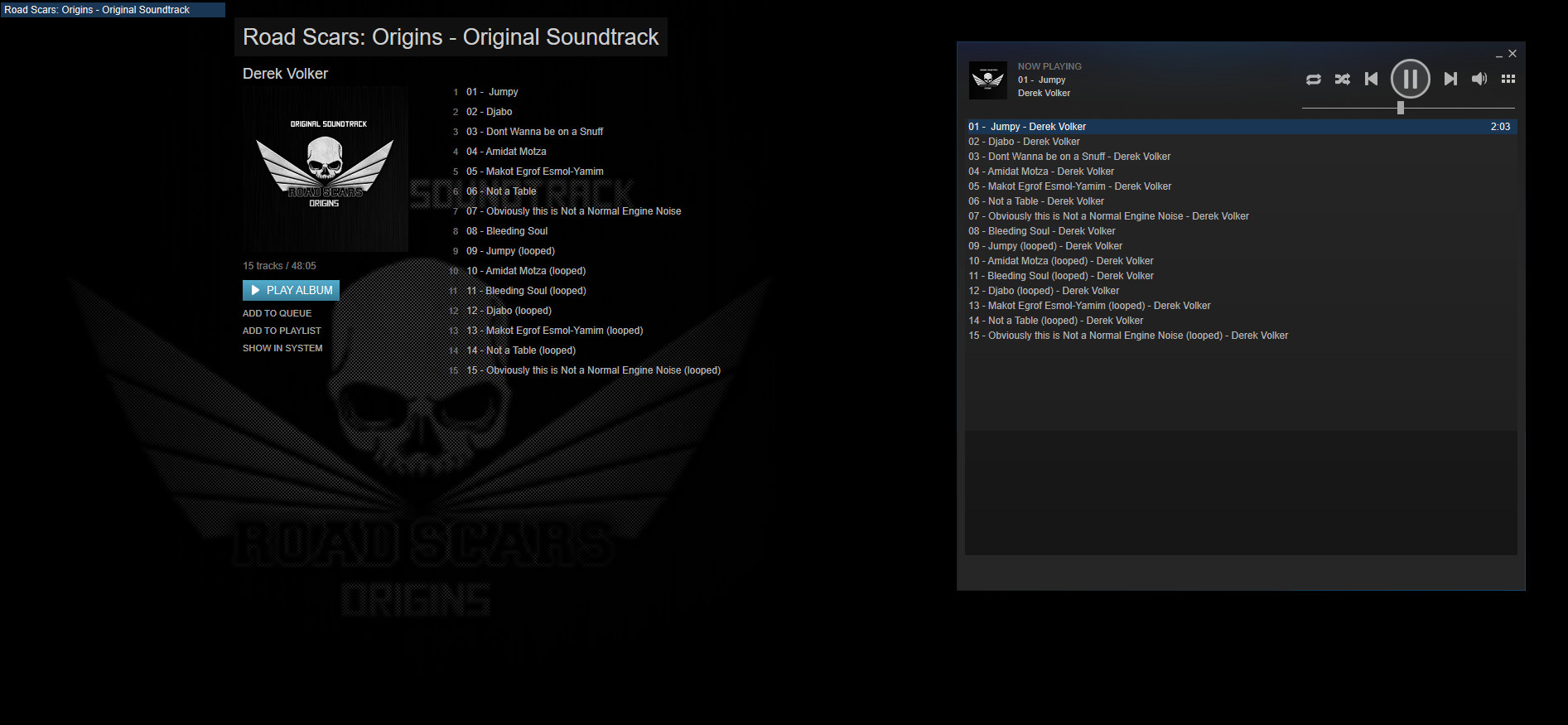 Road Scars: Origins - Original Soundtrack screenshot