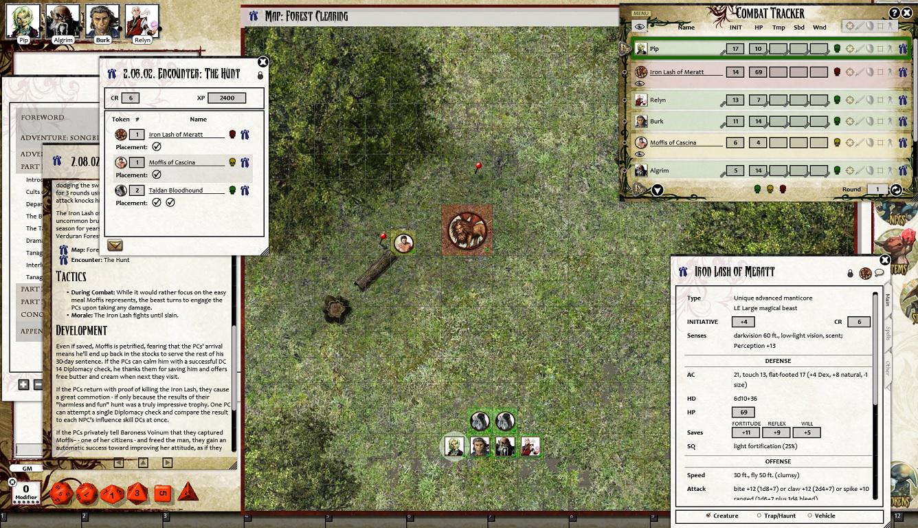 Fantasy Grounds - Pathfinder RPG - War for the Crown AP 2: Songbird, Scion, Saboteur (PFRPG) screenshot
