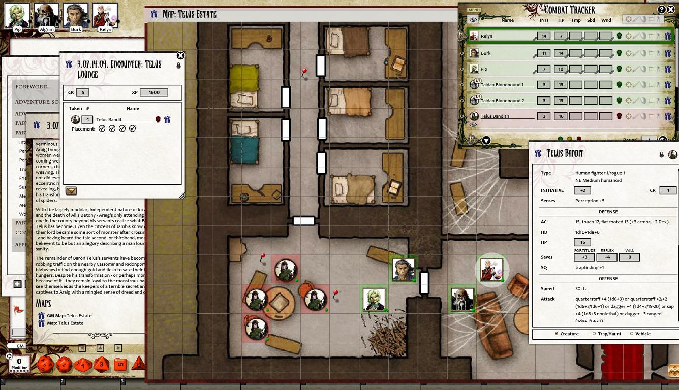 Fantasy Grounds - Pathfinder RPG - War for the Crown AP 2: Songbird, Scion, Saboteur (PFRPG) screenshot