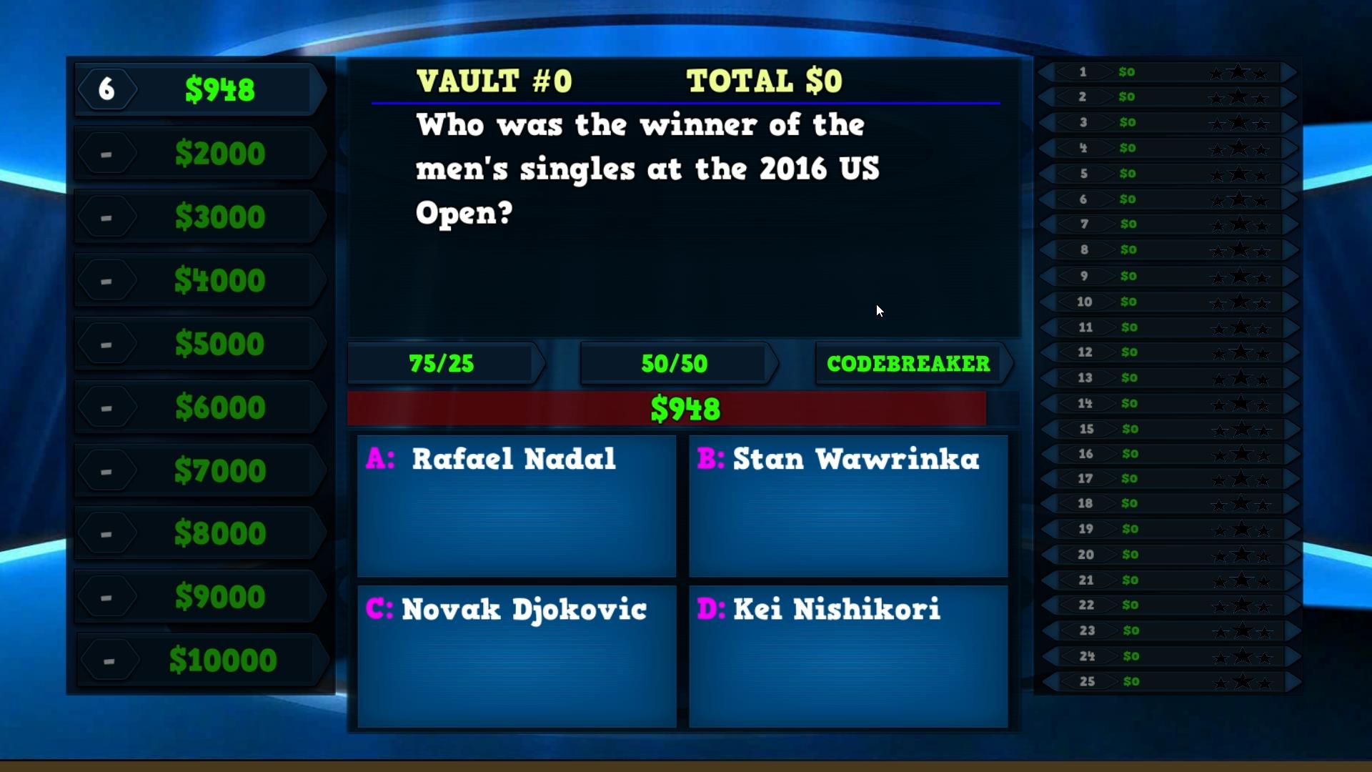 Trivia Vault: Tennis Trivia screenshot
